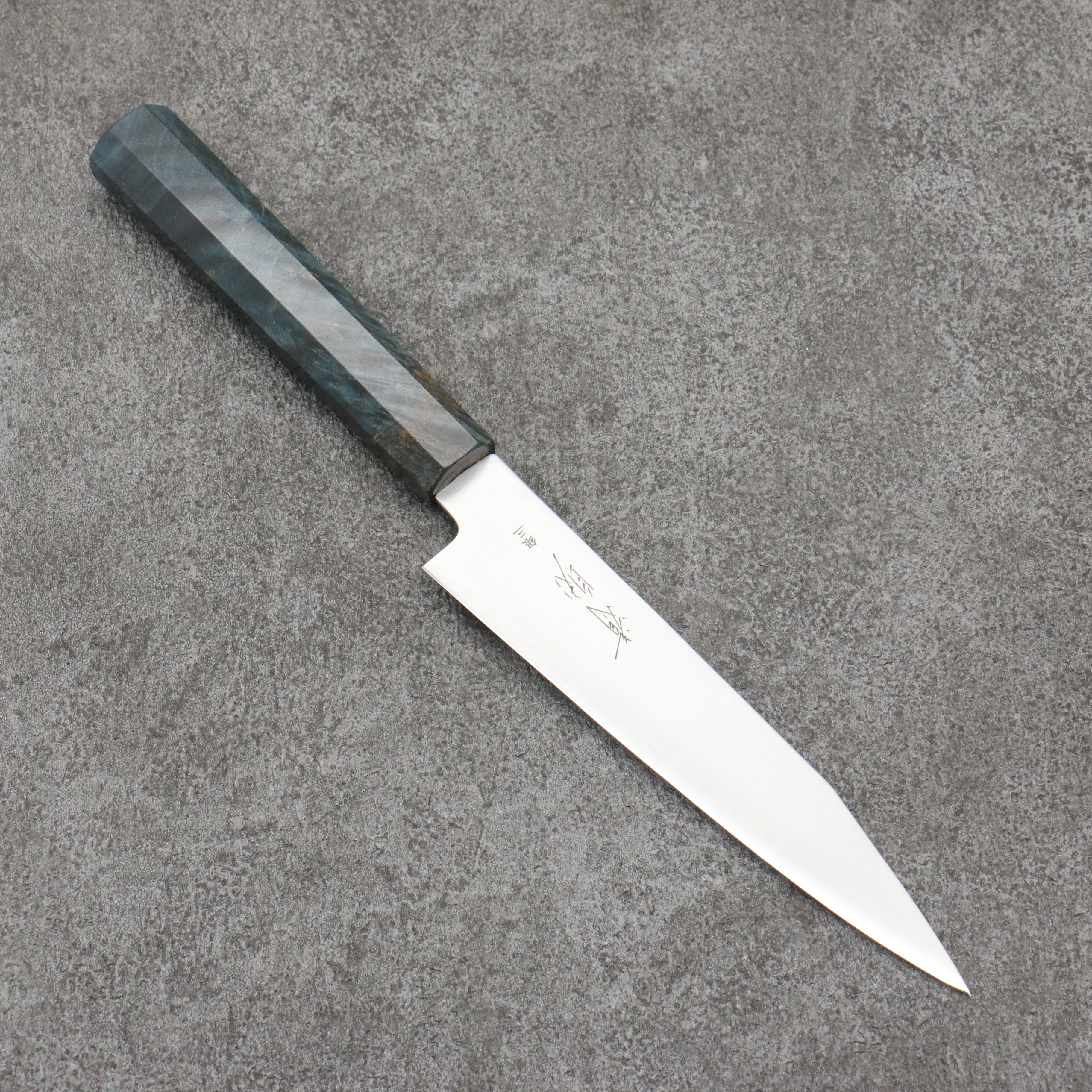 Seisuke Silver Steel No.3 Kiritsuke Petty Utility Knife 150mm - Japanese Chef Knife with Stabilized Wood Handle - Perfect for Slicing, Chopping & Precision Kitchen Tasks