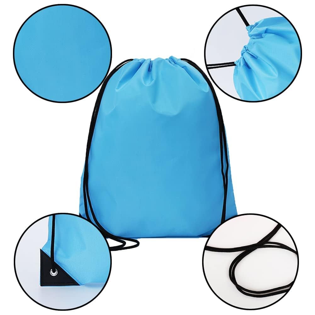 20 Pack Drawstring Backpack Bulk - Durable Polyester Cinch Bags for School, Gym, Sports & Travel - Lightweight String Bags for Students, Athletes & Outdoor Activities
