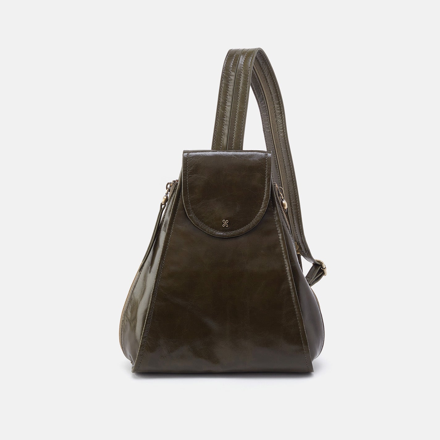 Premium Betta Backpack - Genuine Polished Leather in Deep Moss Green | Stylish Laptop Backpack for Work, Travel & College | Water-Resistant & Durable Everyday Carry Bag