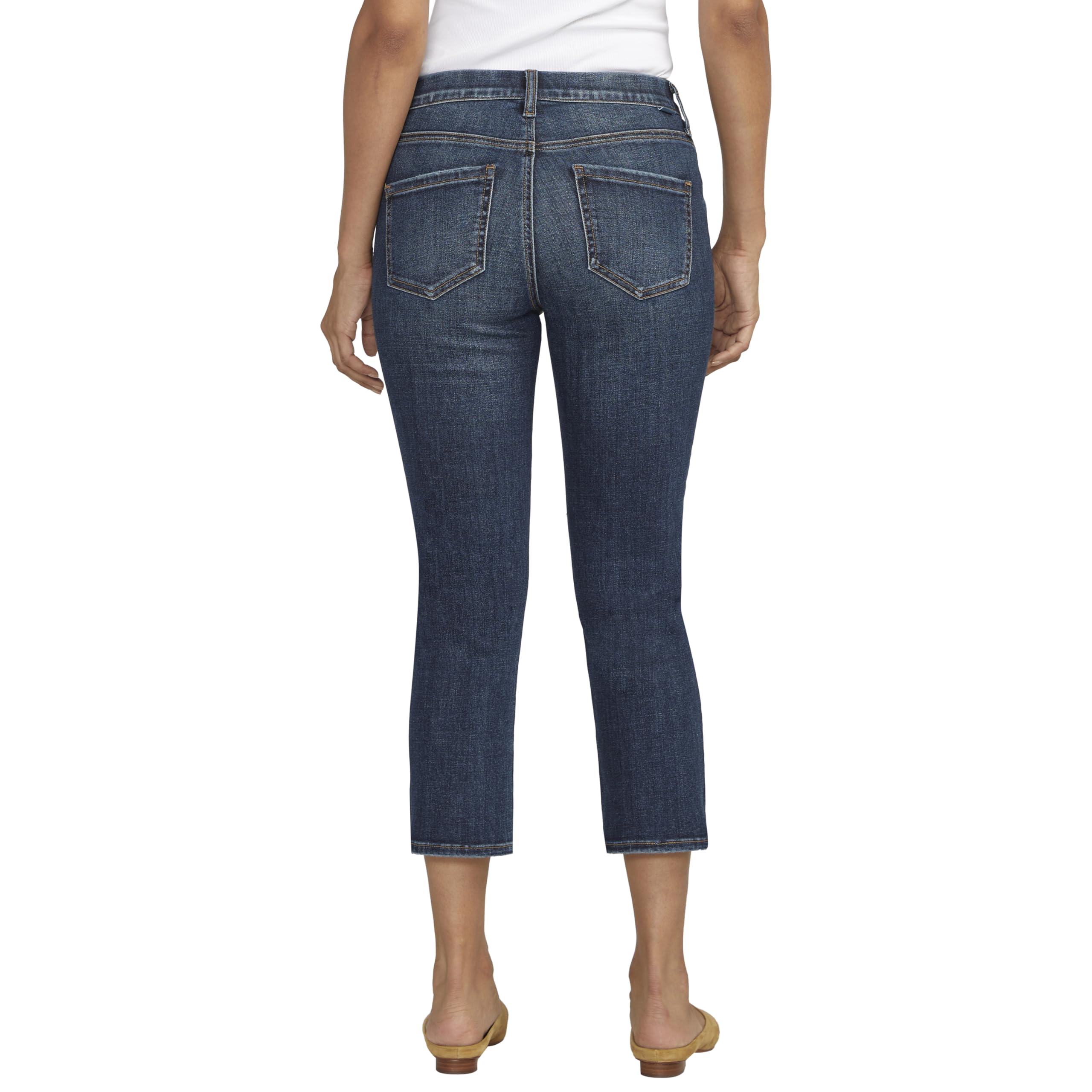 JAG Jeans Women's Maya Mid Rise Capri Pants - Stretch Denim, Comfort Fit for Casual & Work Wear | Perfect for Summer Outfits & Travel