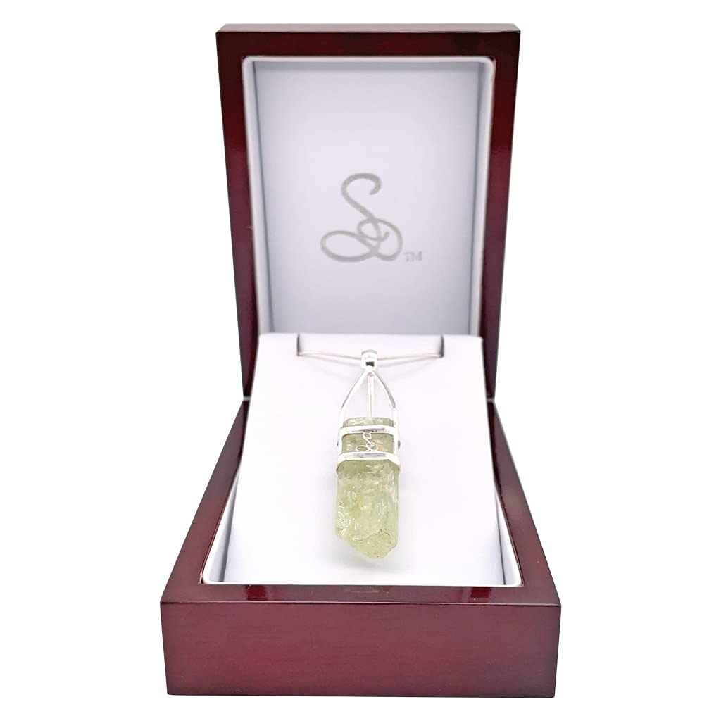 Heliodor Crystal Pendant Necklace - Natural Gemstone Jewelry for Women | Elegant Gift for Birthday, Anniversary & Spiritual Healing