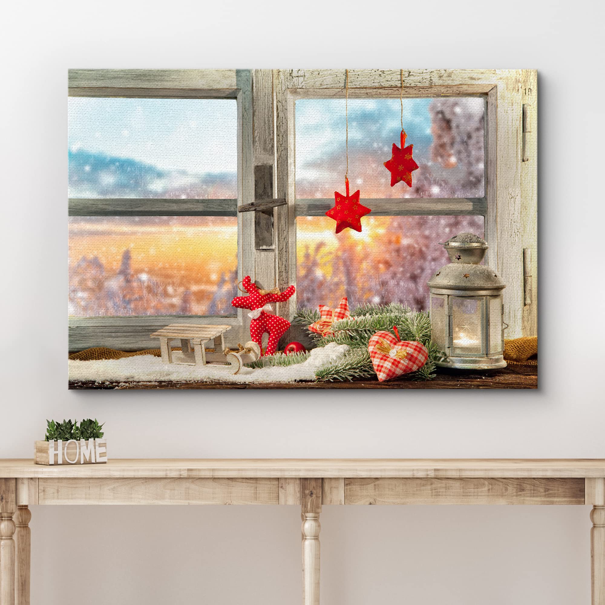 Wall26 Canvas Wall Art - Merry Christmas Pictures, Framed Canvas Prints for Home Decor (32x48 inches) - Perfect for Bedroom, Living Room & Holiday Gift Giving