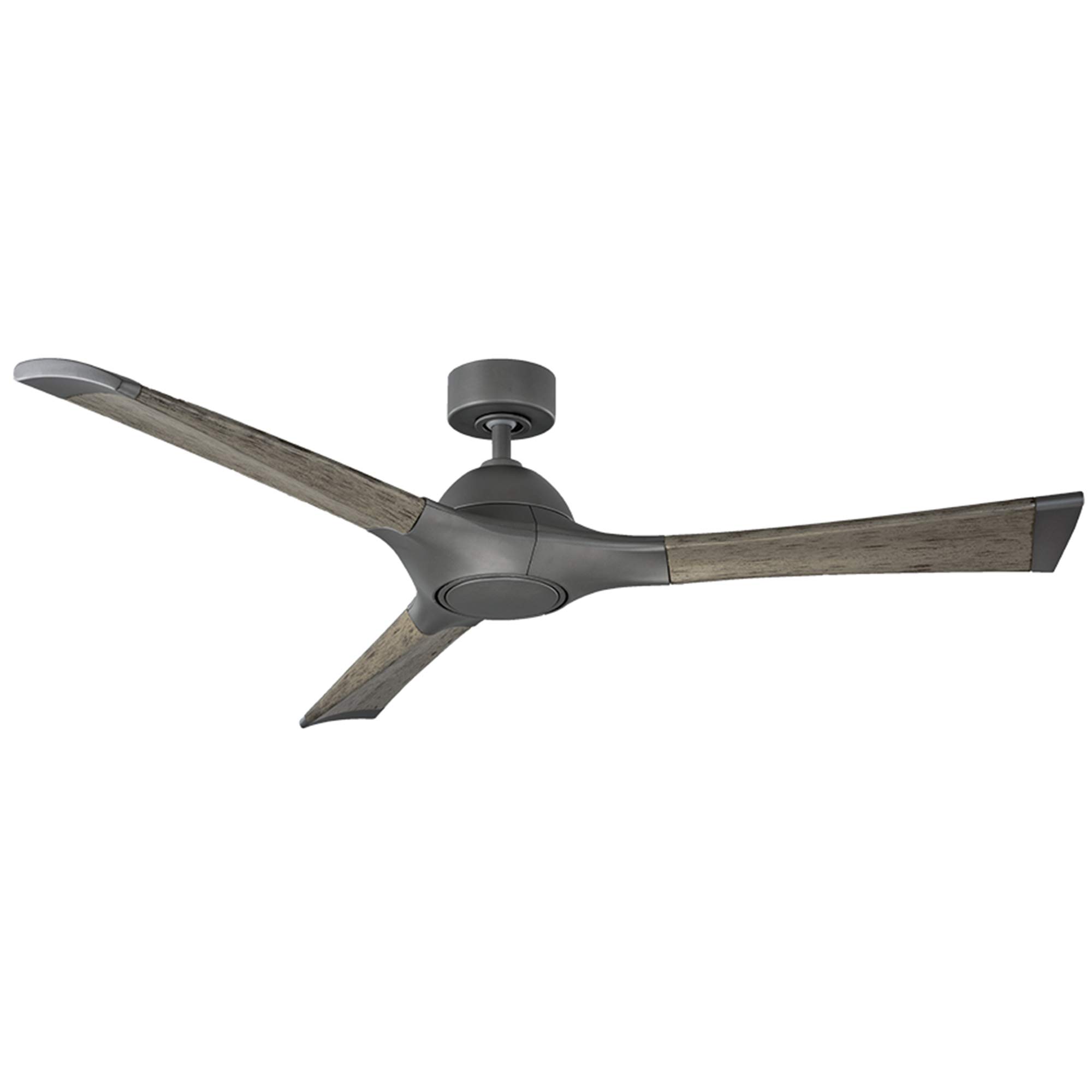 Woody Smart 60in 3-Blade Ceiling Fan with 3500K LED Light Kit - Graphite Weathered Gray, Alexa & Google Assistant Compatible, Wall Control, iOS/Android App Integration - Perfect for Living Room, Bedroom, and Outdoor Spaces