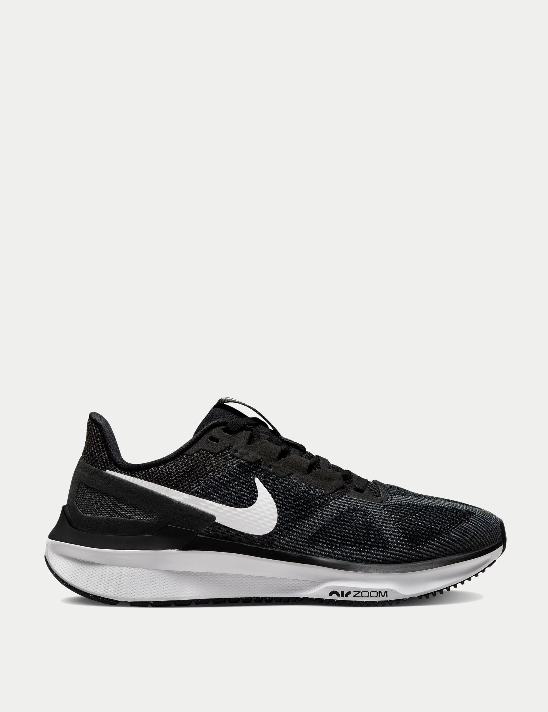 Structure 25 Running Shoes for Men & Women - Black/Dark Smoke Grey/White - Lightweight Athletic Sneakers for Jogging, Gym Workouts & Casual Wear