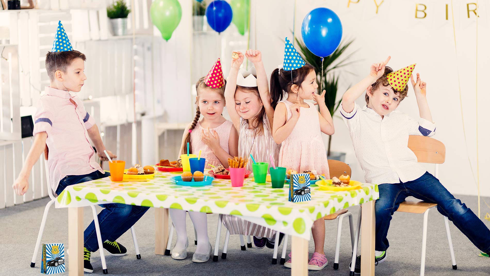 Premium Police Party Favor Bags - 12 Pack Police Car Themed Treat & Gift Bags for Birthday Parties, Baby Showers & Law Enforcement Celebrations - Party Supplies & Decorations for Kids & Adults