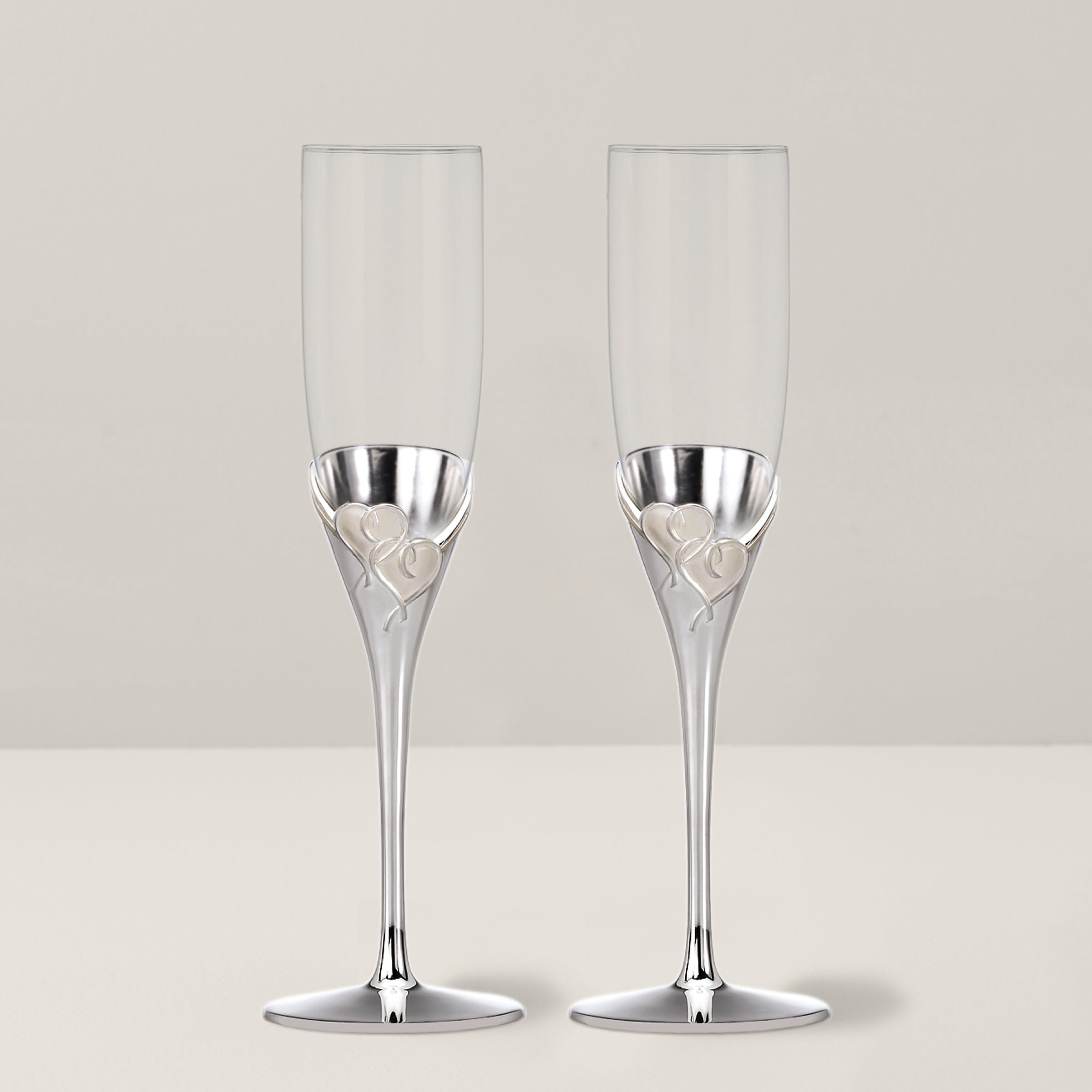 Elegant True Love 2-Piece Champagne Flute Set for Wedding Toasts & Romantic Celebrations - Perfect for Anniversaries, Valentine's Day & Special Occasions