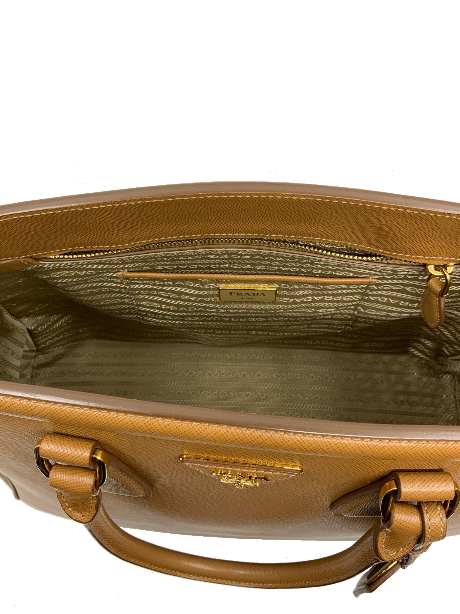 Prada Saffiano Leather Medium Satchel Handbag for Women | Luxury Designer Crossbody Purse | Perfect for Work, Travel & Everyday Use