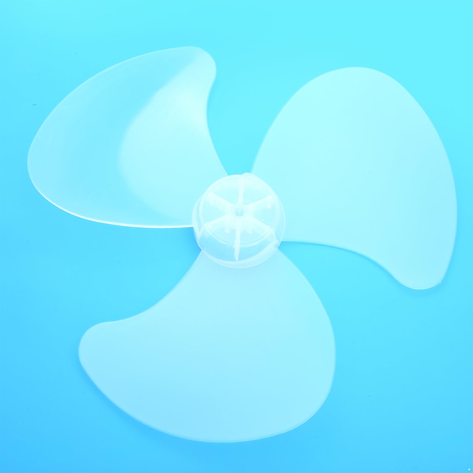 Durable 14-Inch White Universal Plastic 3-Blade Fan Replacement with Nut Cover | Compatible with Household Standing Pedestal Fans | Perfect for Bedroom, Living Room & Office Cooling