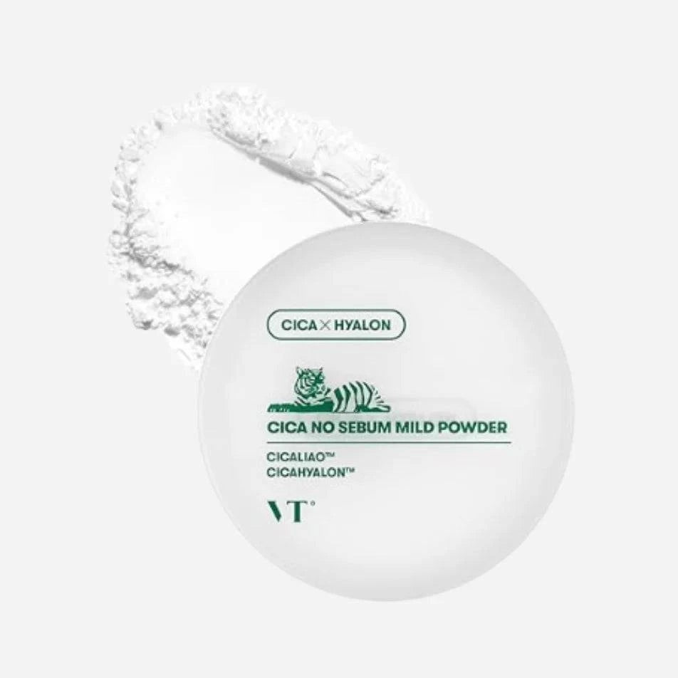 VT Cica No Sebum Mild Powder 5g - Oil Control & Soothing Face Powder for Acne-Prone Skin | Perfect for Daily Makeup & Shine Control