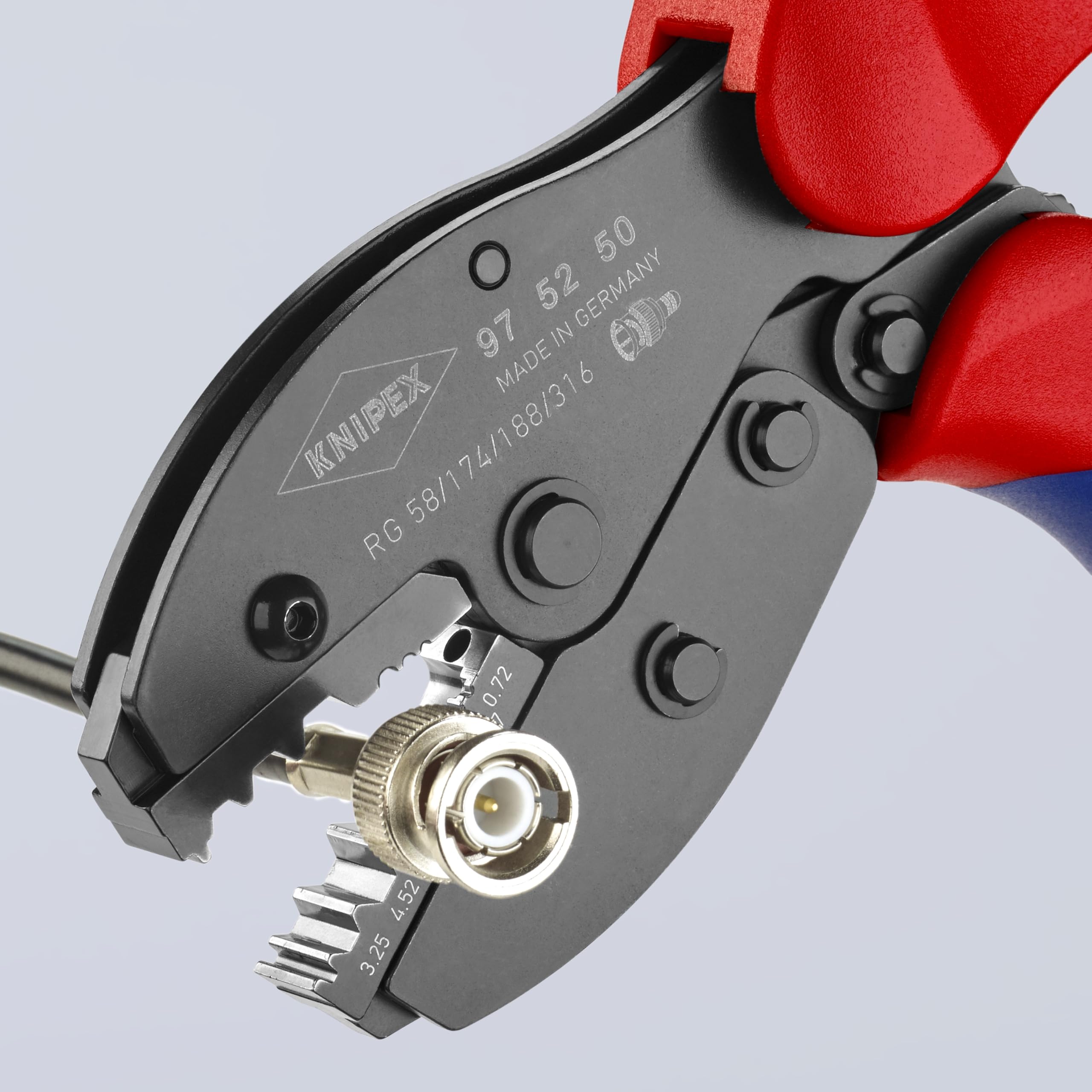 Professional Crimp Pliers for COAX BNC TNC Connectors - Compatible with RG58, RG174, RG188, RG316 Cables - Ideal for Network Installation, CCTV Setup, and DIY Electronics Projects