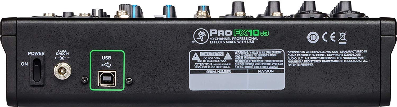Mackie ProFX10v3 10-Channel Professional Audio Mixer with USB, Built-In Effects, TH02 Headphones, EMB XLR Cables & Gravity Magnet Phone Holder - Perfect for Live Performances, Podcasting & Home Studio Recording