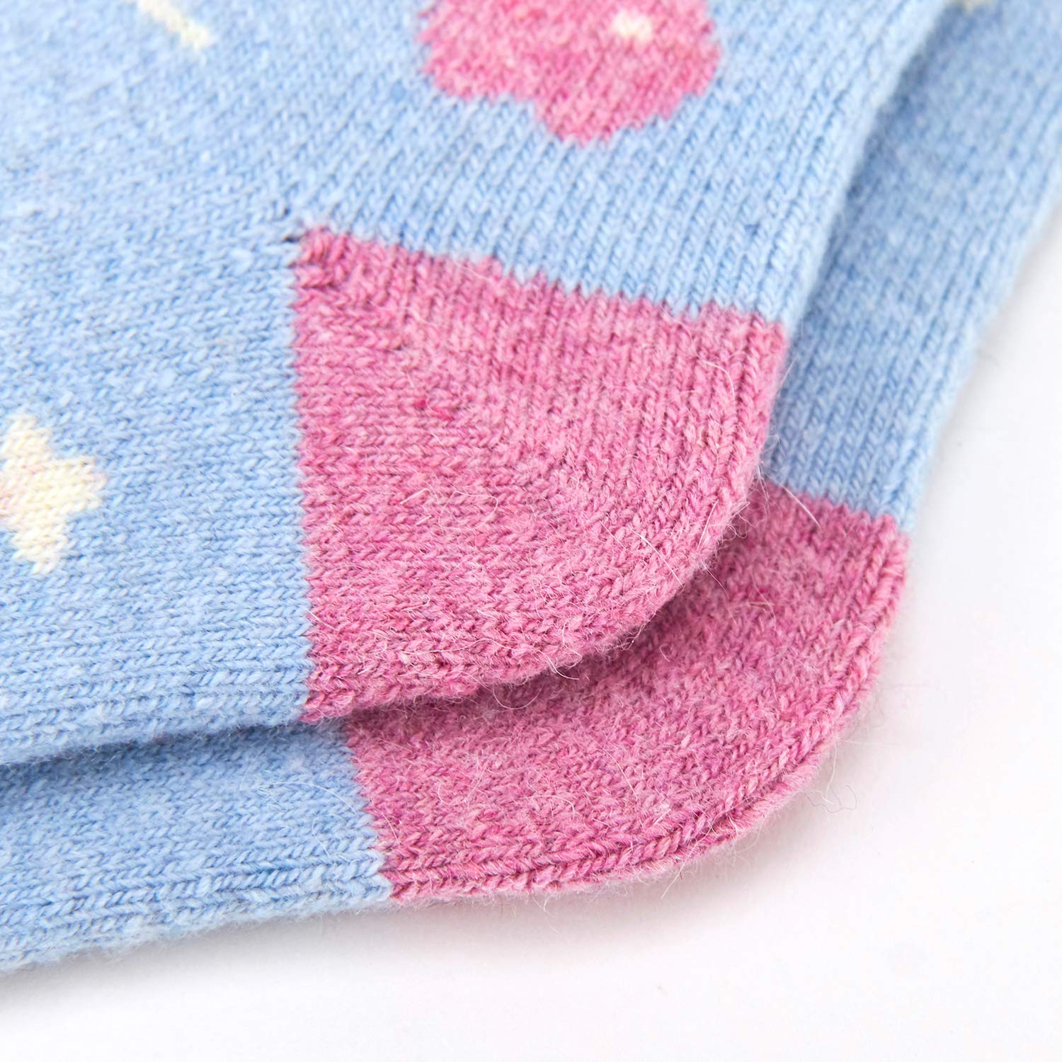 Warm Wool Socks for Boys - 6 Pairs Winter Thermal Crew Socks for Kids Outdoor Play