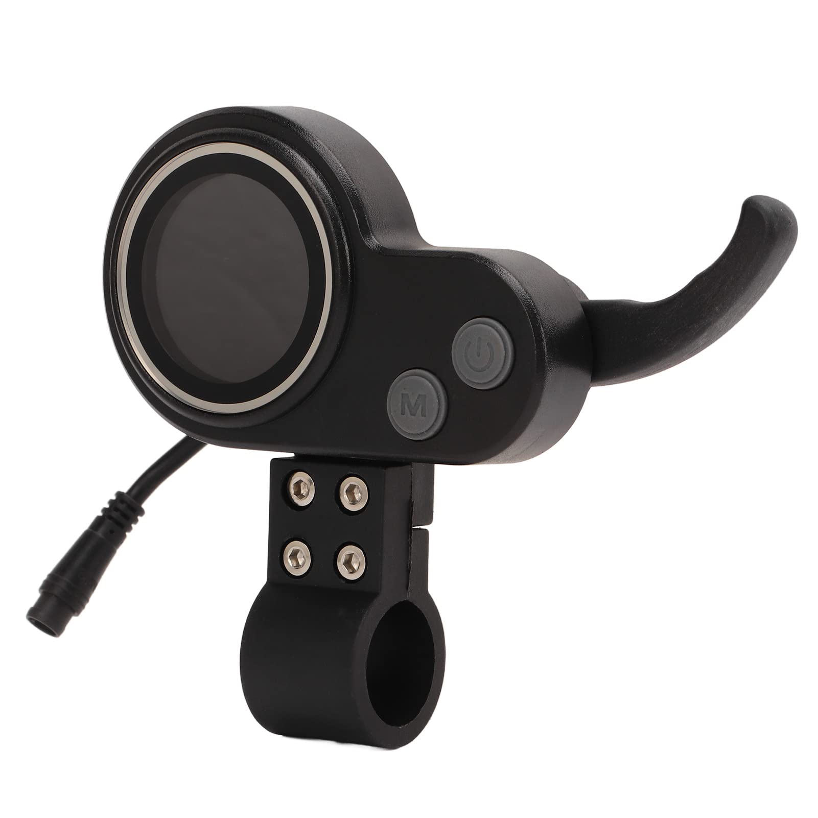 Electric Scooter LCD Display Meter with Finger Throttle - 2-in-1 Black Digital Speedometer for E-Scooters - Perfect for Commuting, Urban Travel & Last-Mile Transportation