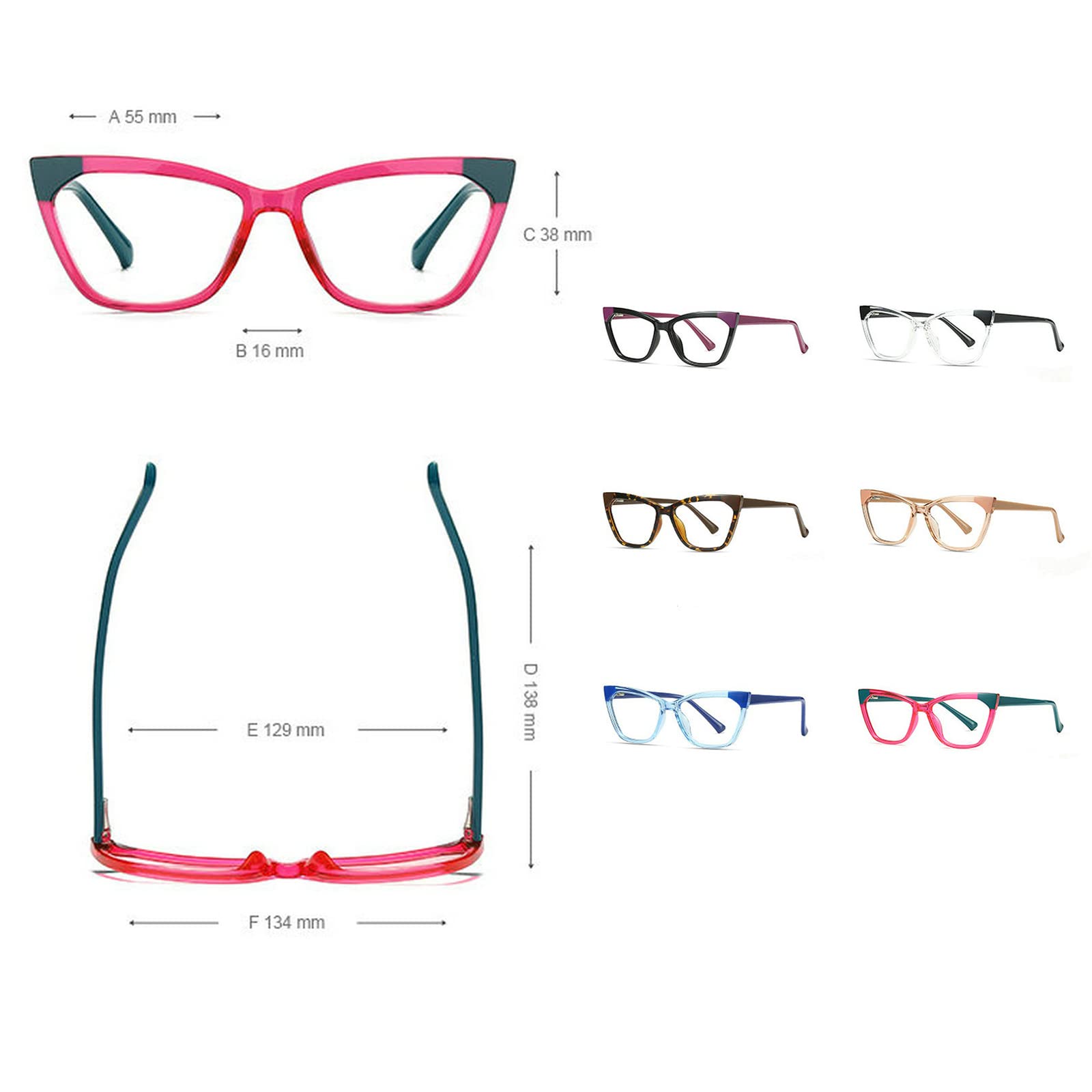 Blue Light Blocking Reading Glasses - Retro Cat Eye TR90 Spring Hinge Readers for Women & Men | Fashionable Computer Glasses for Office, Gaming & Screen Time Protection