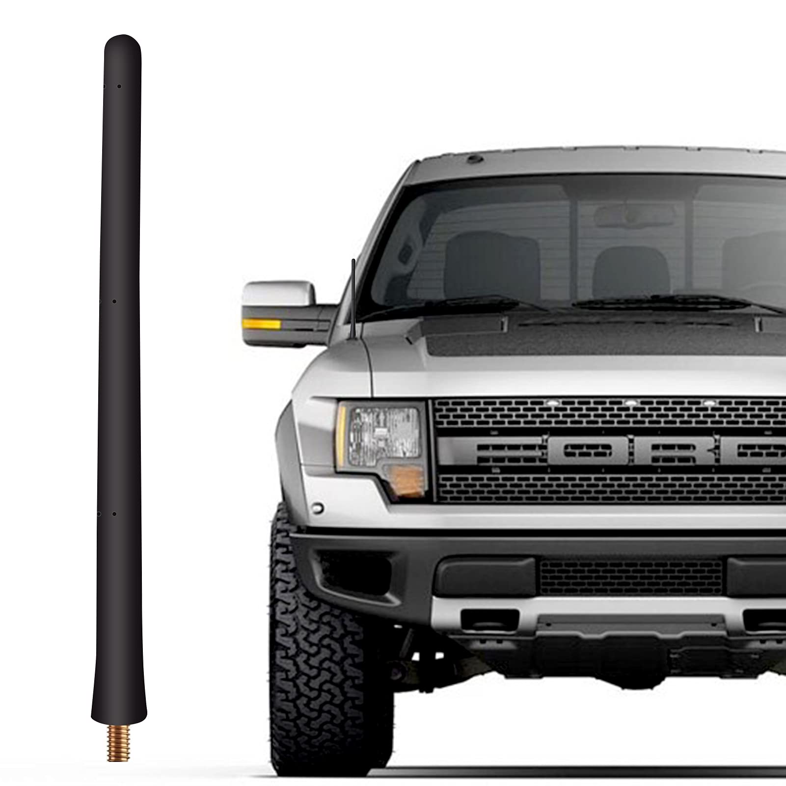 7 Inch Short Car Antenna Compatible with Ford F150 2009-2022 | Durable Wash Proof Replacement | Perfect for Off-Roading & Car Washes