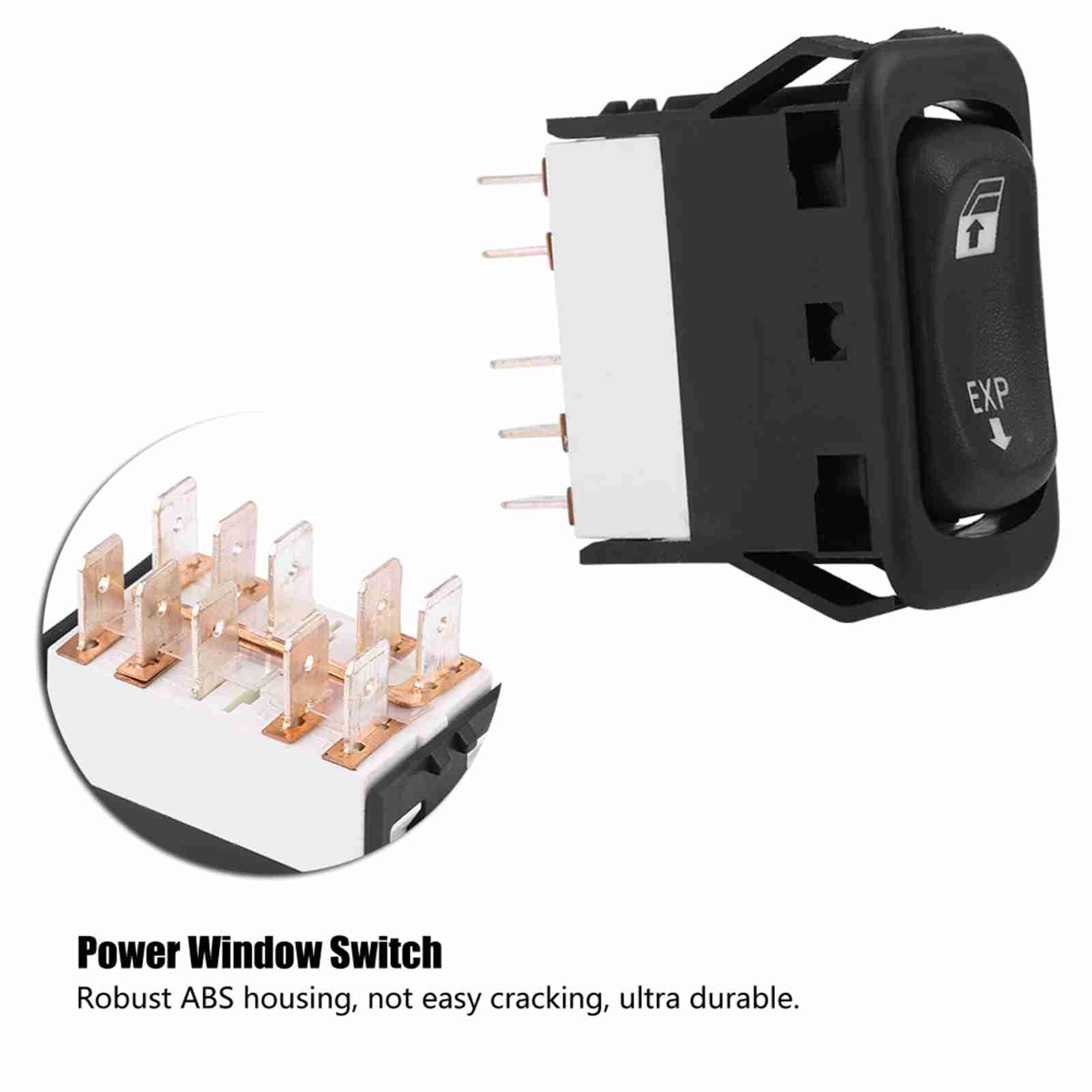 Qiilu Left Window Switch Driver Side Master Power Window Switch for 2001-2011 Toyota Tacoma (A06-30769-008) - Easy DIY Replacement for Smooth Window Operation