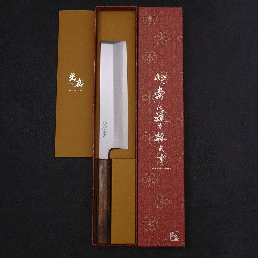 Premium Usuba Knife (Kanto) - White Steel #2 Kasumi Sumi Urushi Handle 210mm - Japanese Chef Knife for Slicing, Chopping & Precision Vegetable Cutting - Perfect for Professional Chefs & Home Cooking