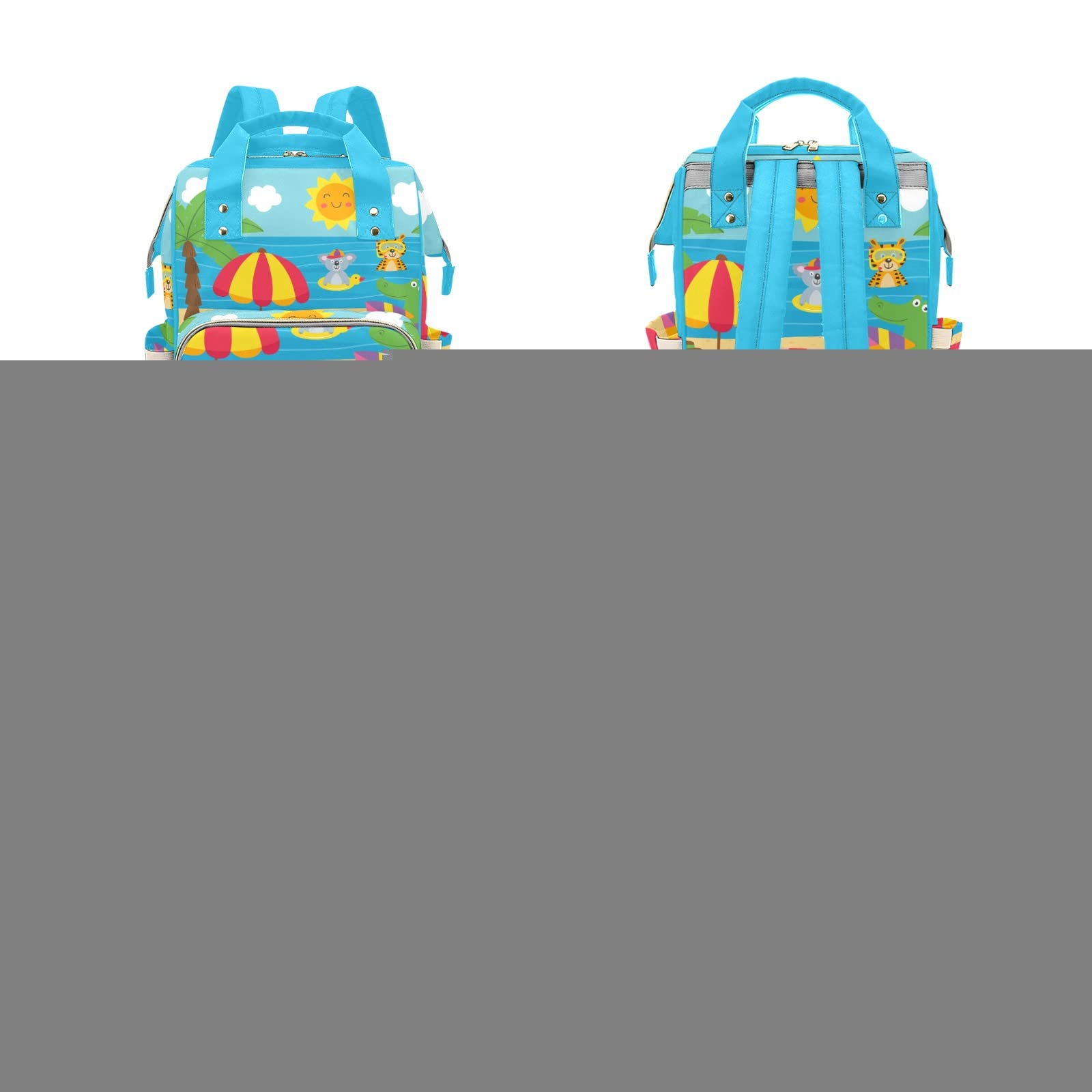 Personalized Diaper Bag Backpack Tote for Women - Cute Animal Print Baby Bag with Insulated Pockets, Large Capacity & Custom Name - Perfect Baby Shower Gift, Travel & Beach Day Essentials