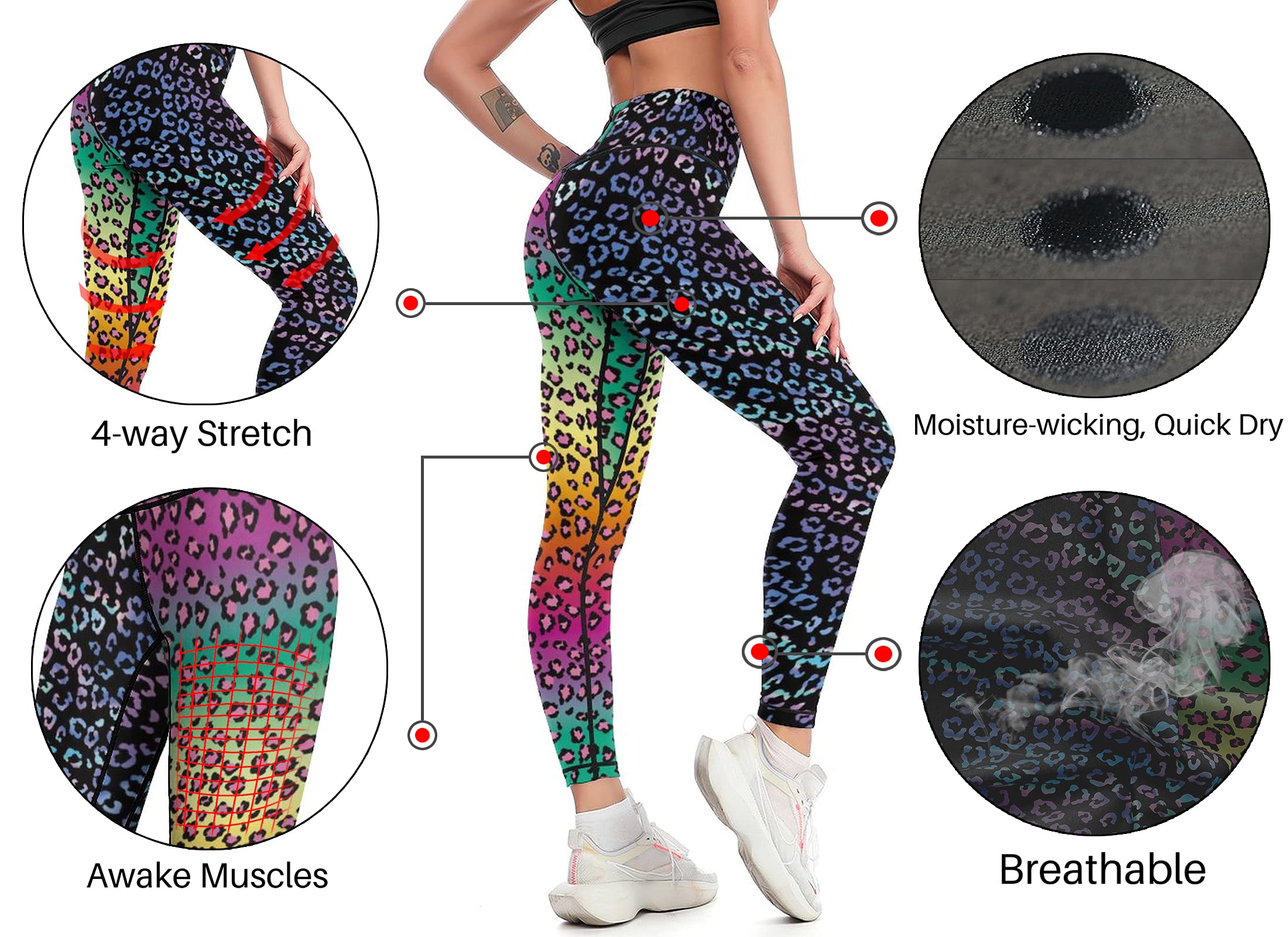 Cerburny High Waisted Yoga Pants for Women - Tummy Control Workout Leggings, Gym & Athletic Spandex Pants | Perfect for Yoga, Running, Fitness & Lounge Wear