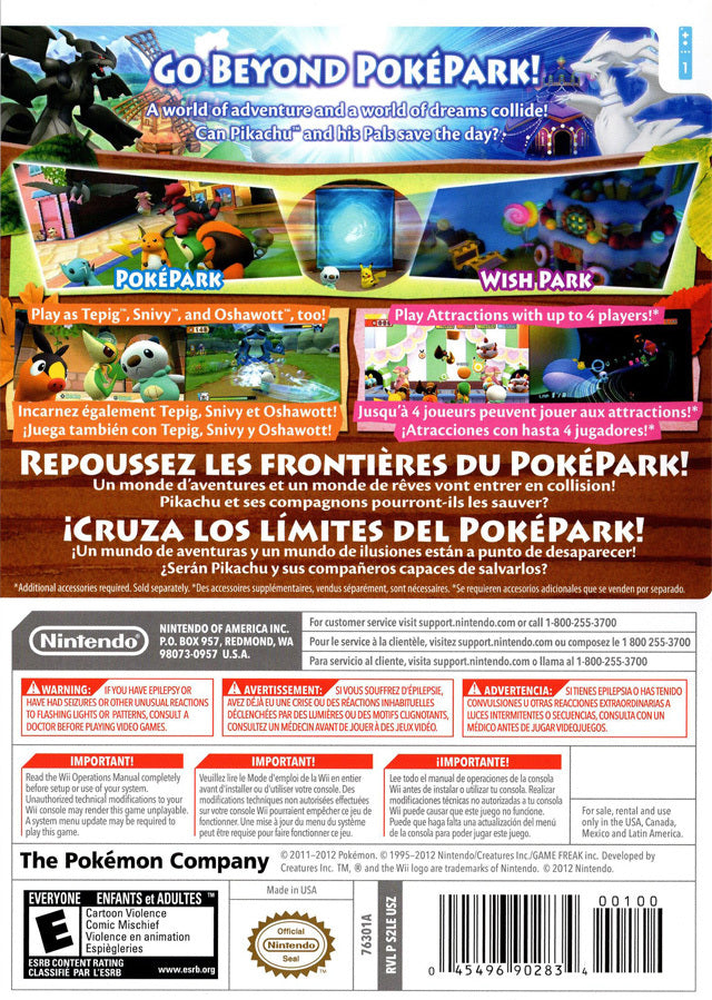 PokePark 2: Wonders Beyond - Nintendo Wii Adventure Game for Kids | Explore Pokemon World with Pikachu & Friends | Perfect for Family Game Night & Kids Birthday Gifts