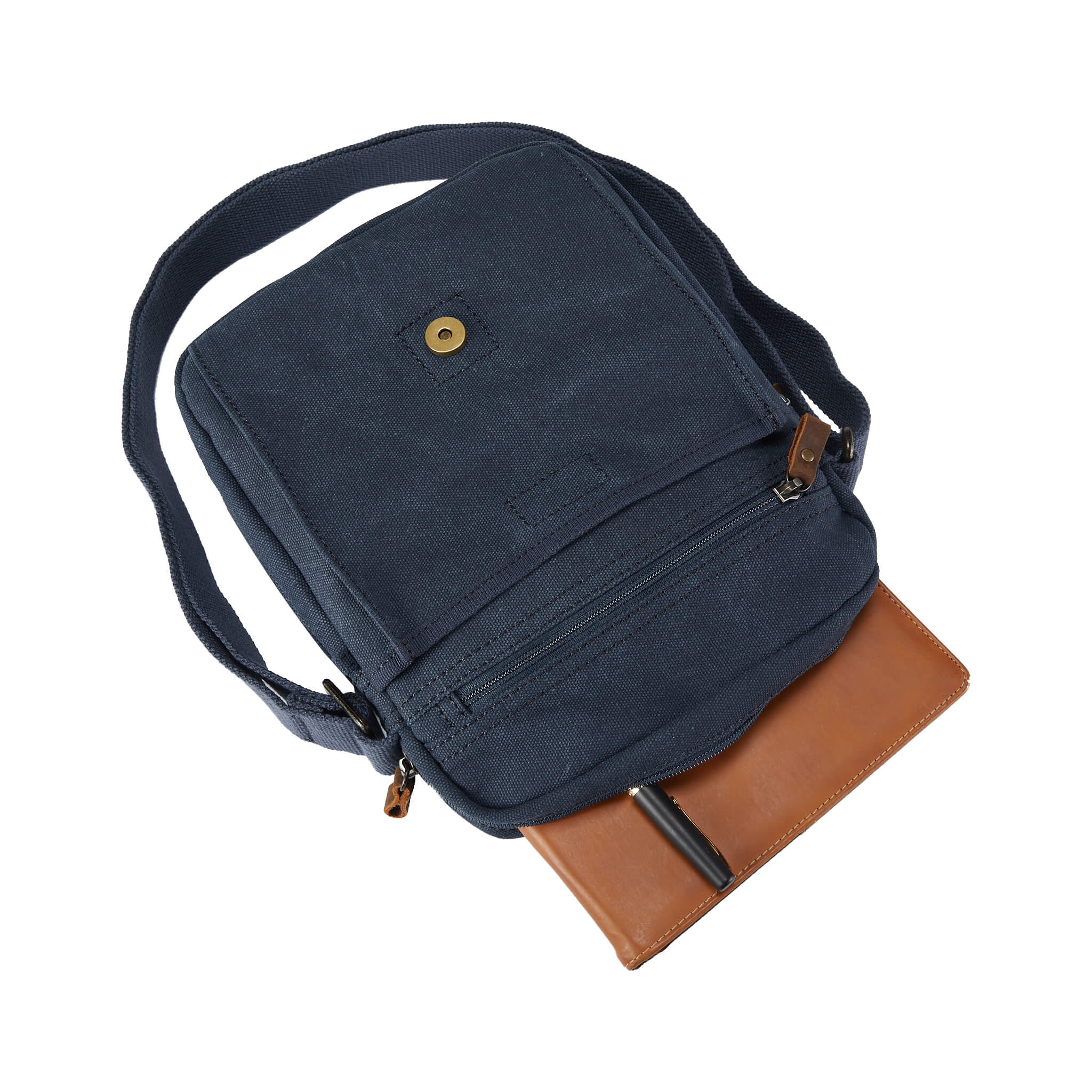 TRP0211 Troop London Classic Canvas Crossbody Bag for Men & Women - Stylish & Durable Everyday Shoulder Bag for Work, Travel & Casual Outings
