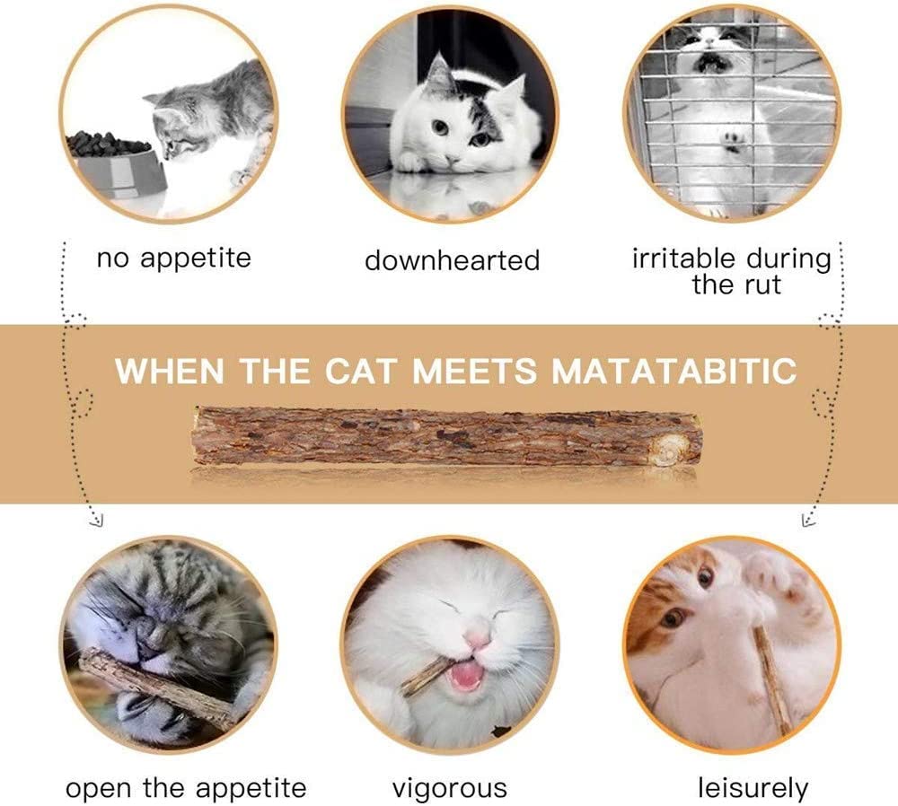 30Pcs Natural Matatabi Silvervine Cat Chew Sticks - Catnip Toys for Dental Care & Teeth Grinding - Kitten & Adult Cat Chew Toys for Stress Relief & Playtime - Perfect for Indoor Cats & Boredom Relief