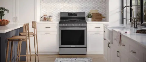 Frigidaire Gallery GCRG3060BD 30 Inch Gas Range with No Preheat & Air Fry Function - Black Stainless Steel for Modern Kitchens | Perfect for Baking, Roasting & Air Frying Family Meals