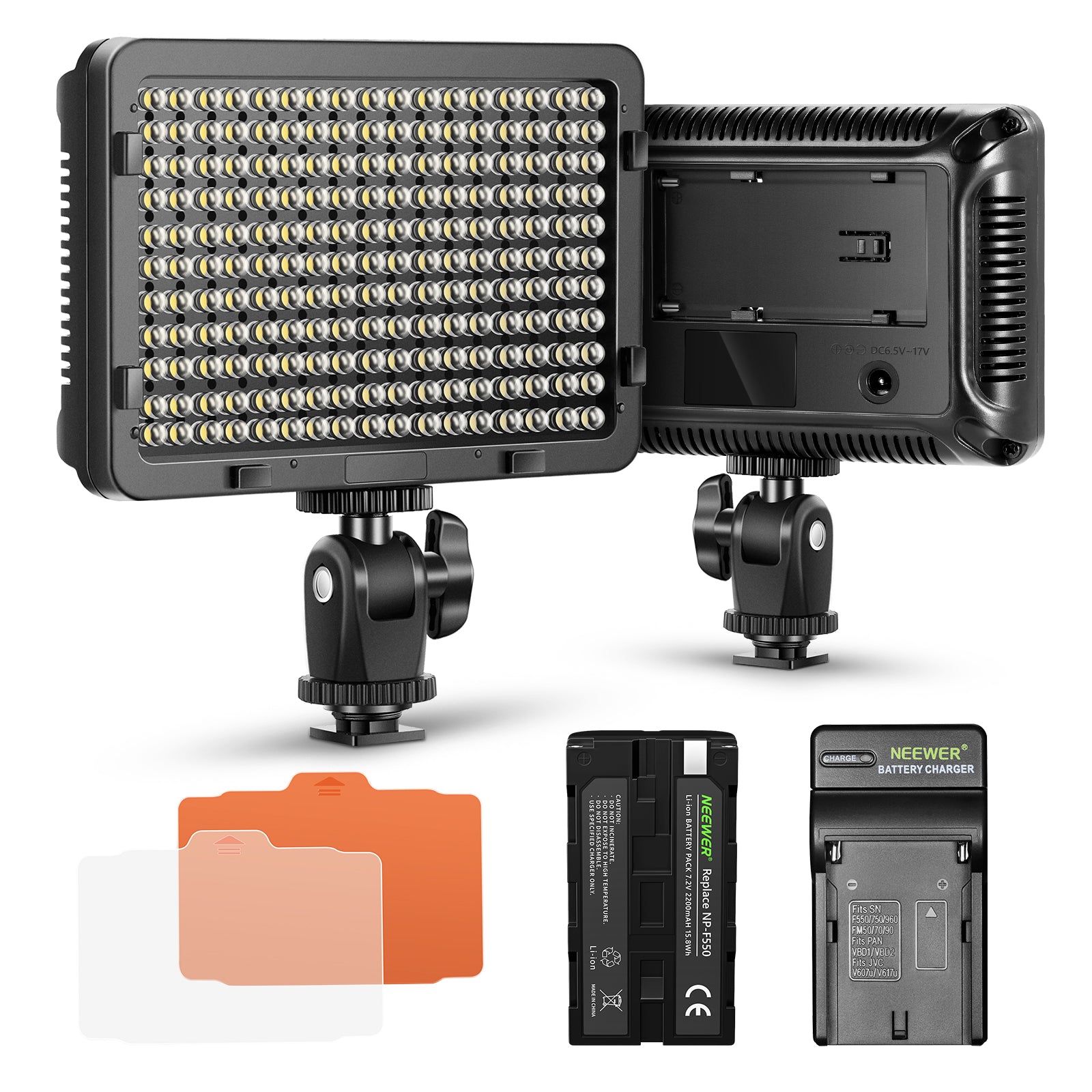 NEEWER 176 LED Dimmable On-Camera Light Panel - Professional Video Lighting for YouTube, Photography, Live Streaming & Studio Shoots