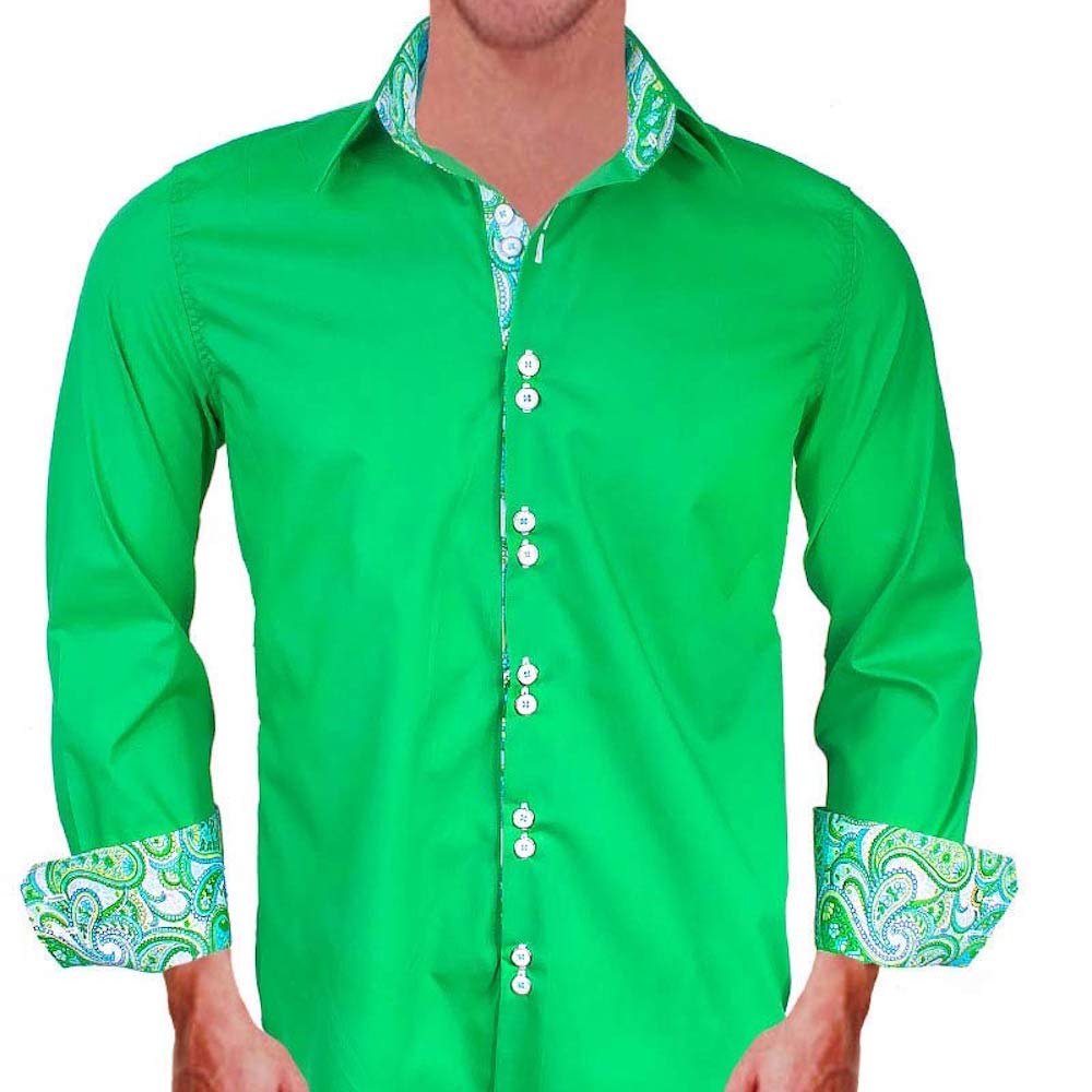 Stylish Bright Green Dress Shirts for Men | Light Green & White Formal Shirts | Trendy Green & Blue Business Shirts – Perfect for Office Wear, Weddings & Professional Events