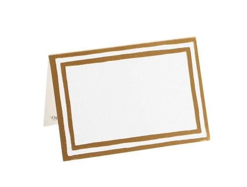 Elegant Gold Stripe Place Card Holders - 12 Pack for Weddings, Parties & Events - Premium Table Name Card Holders for Elegant Dining & Special Occasions