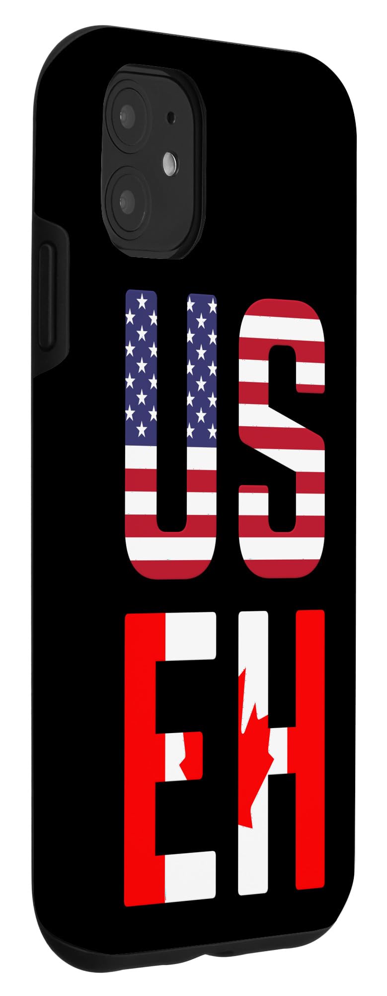 iPhone 11 Case with USA Canada Flag Design - Funny Patriotic Phone Cover for iPhone 11 - Perfect for Travel, National Pride & Gift Giving