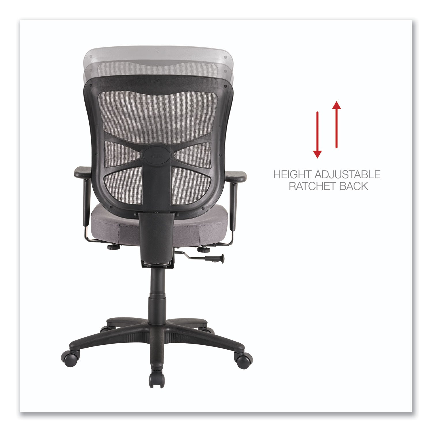 Alera Elusion Series Mesh Mid Back Swivel Tilt Office Chair - 275 lb Weight Capacity, Adjustable Seat Height 17.9