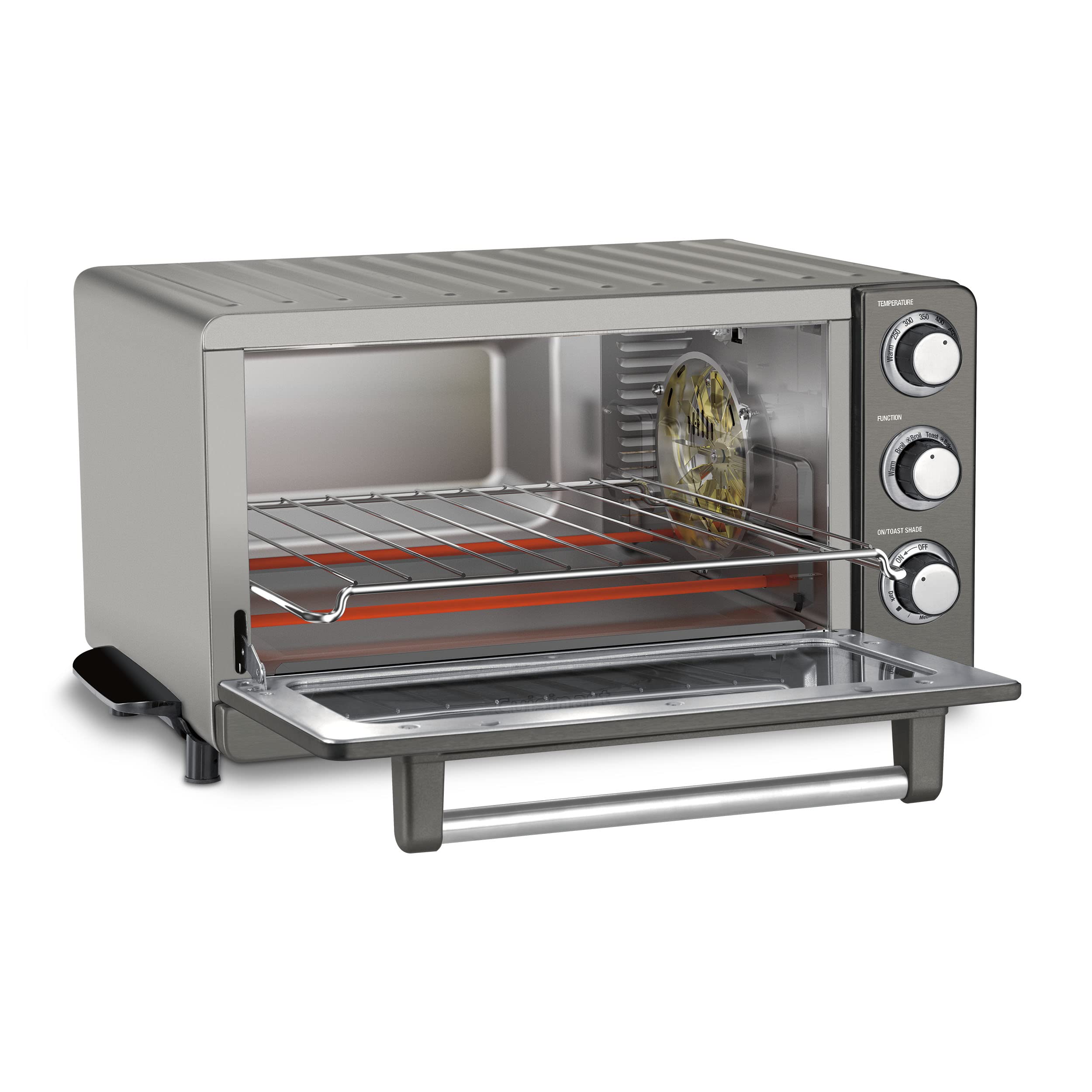 Cuisinart TOB-60NBKS Convection Toaster Oven Broiler - Black (Renewed) | Countertop Baking, Toasting & Broiling for Small Kitchens & Dorms