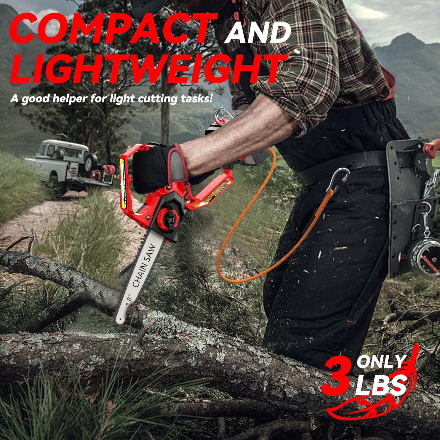Milwaukee M18 Battery Mini Chainsaw - 8-Inch & 6-Inch 2-in-1 Cordless Electric Chainsaw with Brushless Motor & Auto-Oiler | 800W Handheld Chainsaw for Tree Pruning, Wood Cutting, Yard Work & DIY Projects (Battery Not Included)