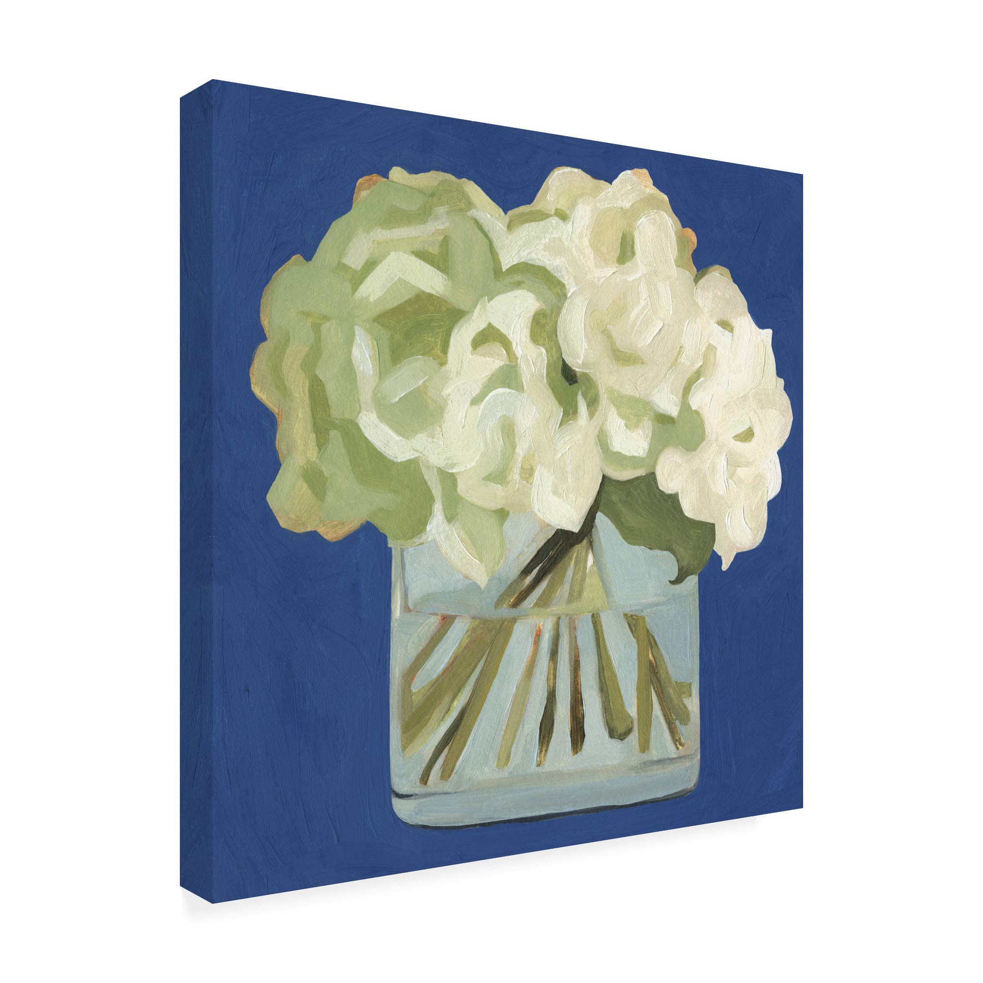 Emma Scarvey White Hydrangeas II Fine Art Print - 18x18 Inch Floral Wall Decor for Living Room, Bedroom & Office | Trademark Fine Art Collection
