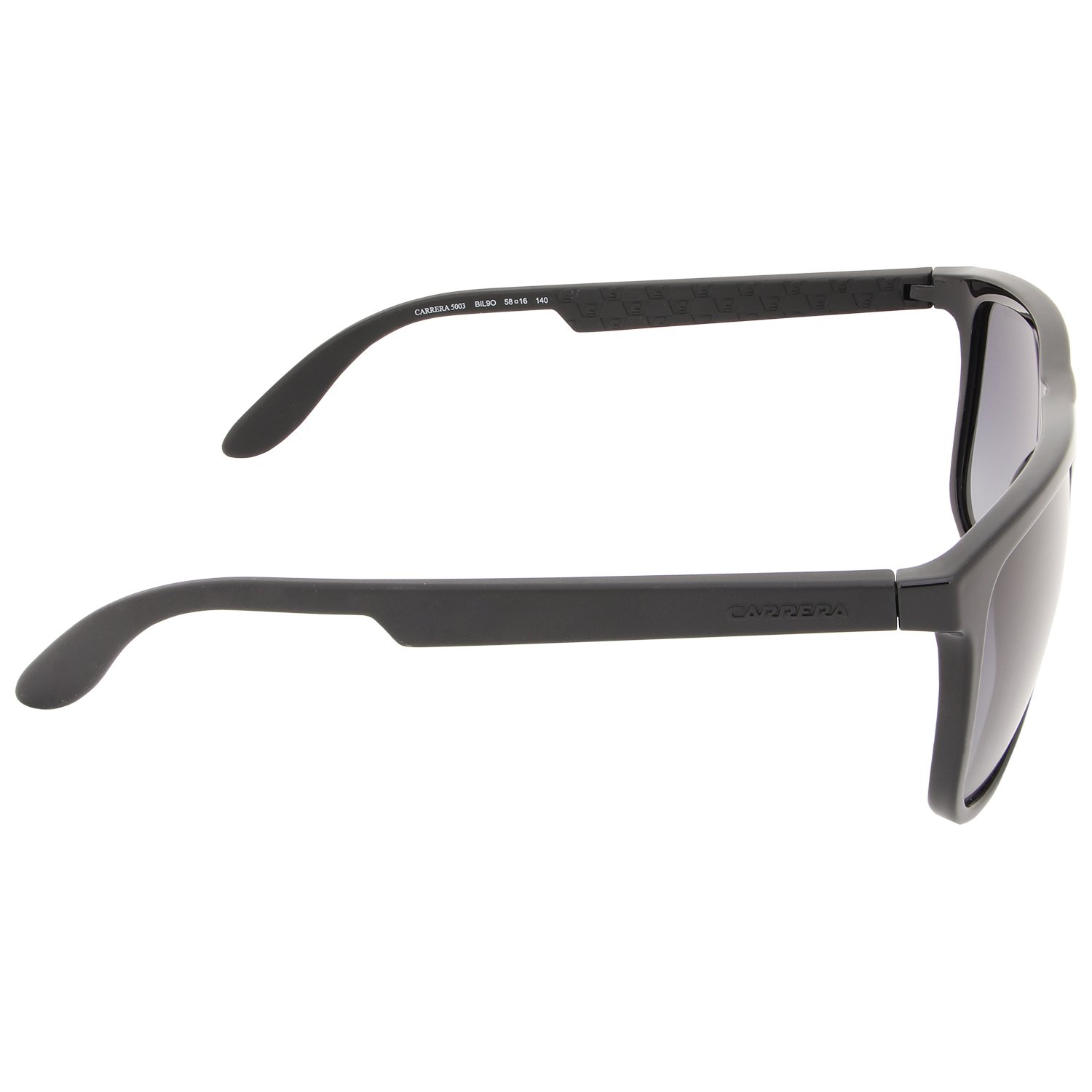 Carrera CA5003/S Rectangular Sunglasses for Men & Women - Matte Black/Dark Gray Gradient Lens, 58mm UV Protection - Perfect for Driving, Outdoor Sports & Fashion