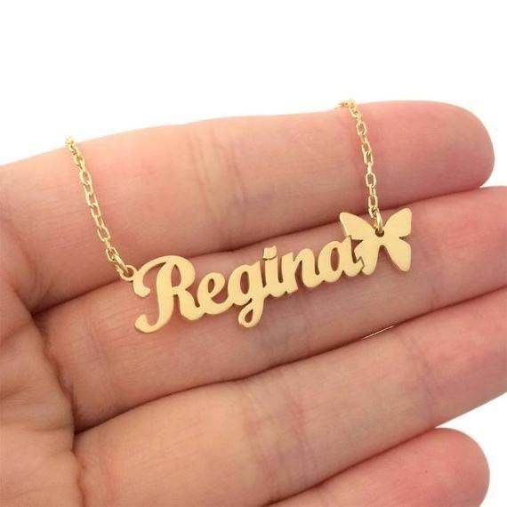 Personalized Nameplate Necklace for Women - Custom Engraved Name Jewelry Gift for Mom, Wife, Girlfriend - Perfect for Birthdays, Anniversaries & Special Occasions