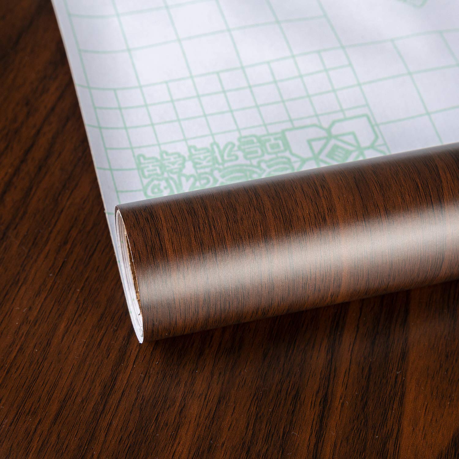 Dark Brown Walnut Wood Contact Paper - 16