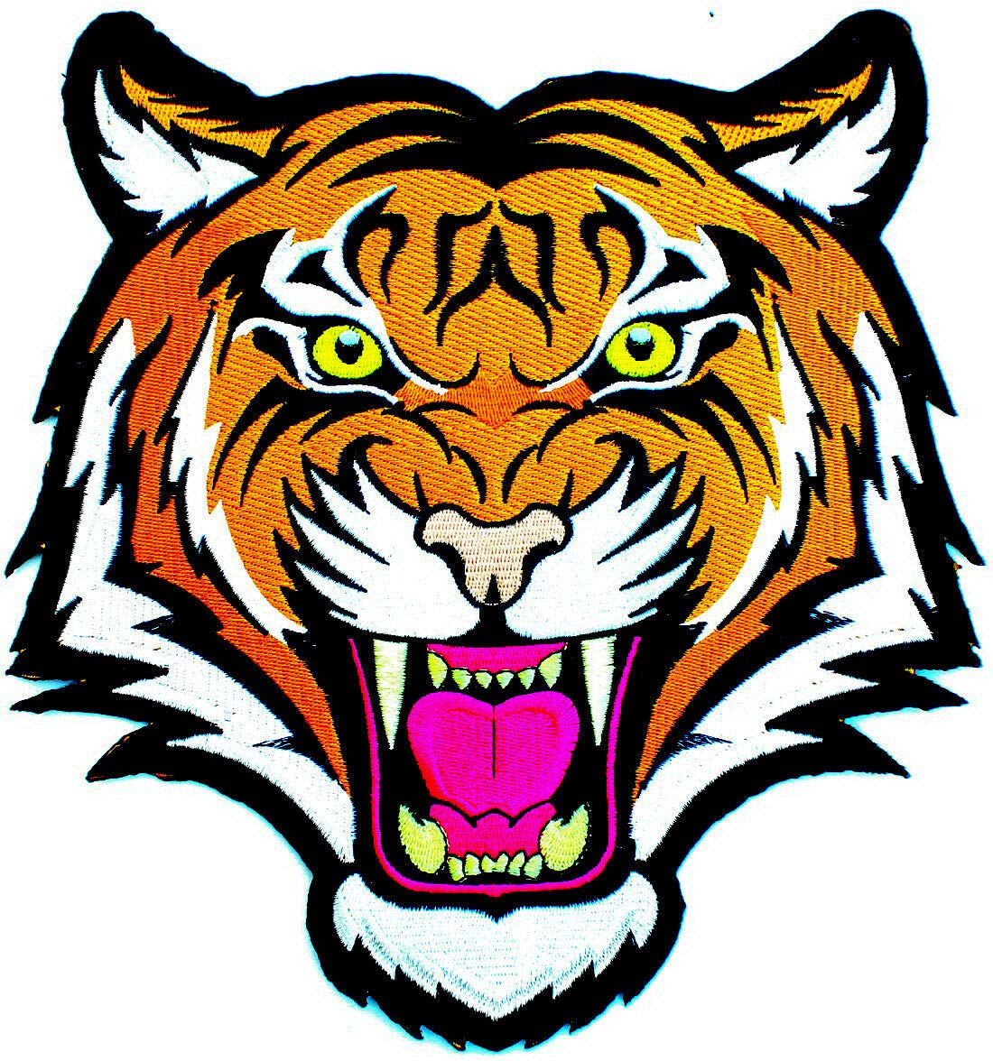 10 Inch Large Bengal Tiger Embroidered Iron-On Patch for Jackets, Bags & DIY Crafts - Durable Sew-On Applique for Clothing & Accessories