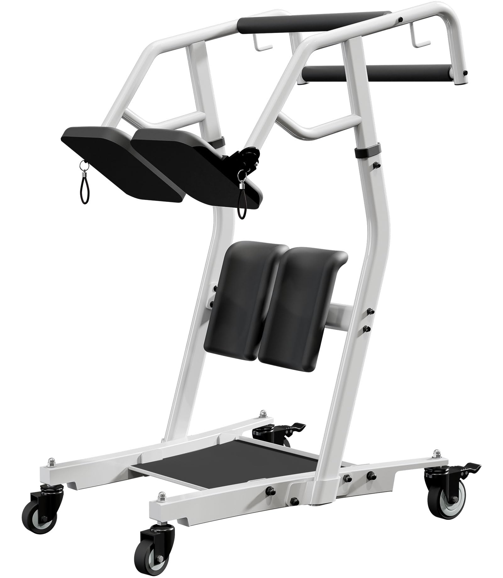 Electric Sit to Stand Lift for Elderly - Adjustable Patient Transport Unit with Wheels - Stand Assist Lift for Home Care, Muscle Building & Fall Prevention - Safe Standing Transfer Device for Bed, Chair & Toilet Use - AY03