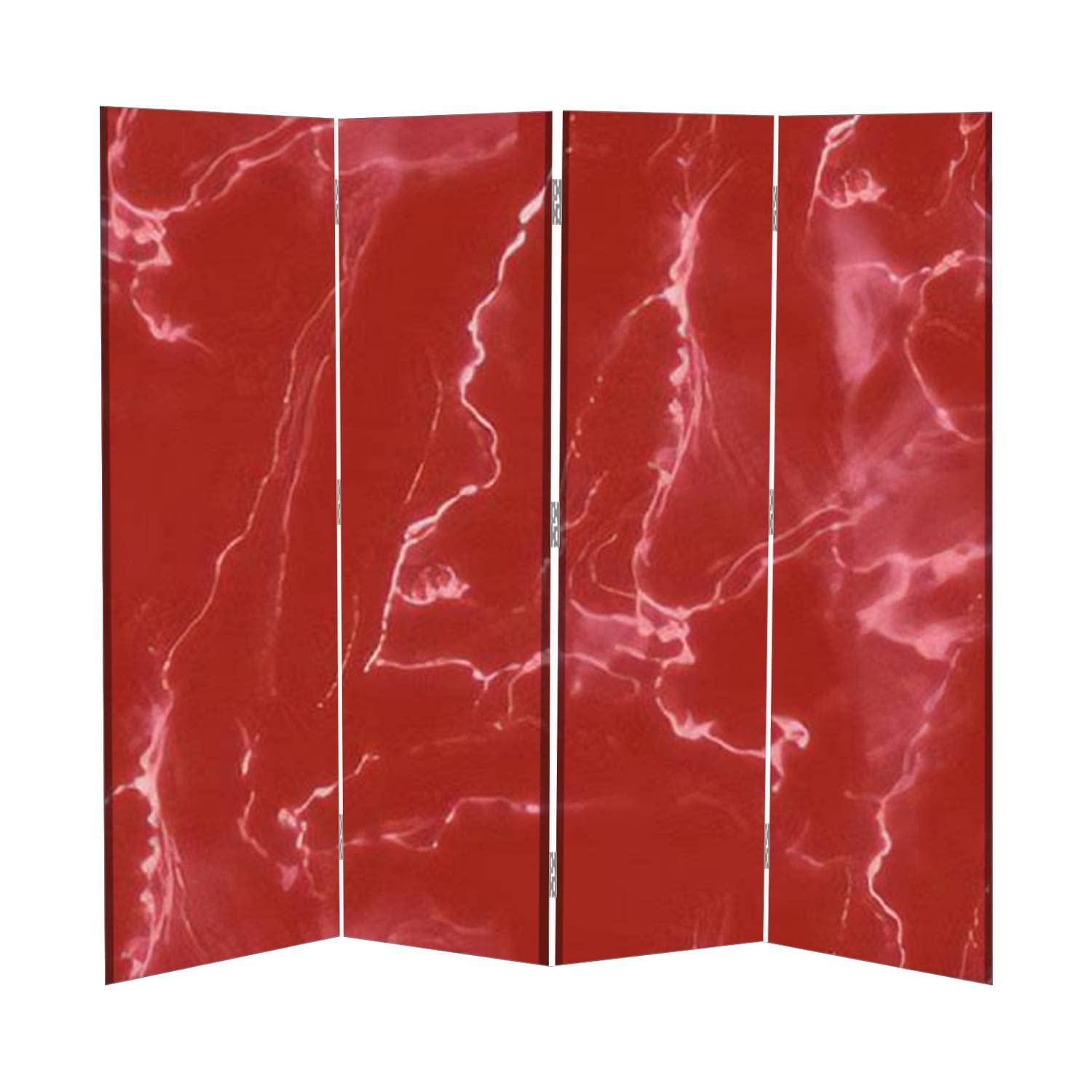 Acrylic Room Divider Screen - Seamless Cloud Design in Fuchsia Red & Burgundy Pink Foil | Freestanding Privacy Partition for Indoor & Outdoor Use | Perfect for Home Offices, Living Rooms, and Event Spaces