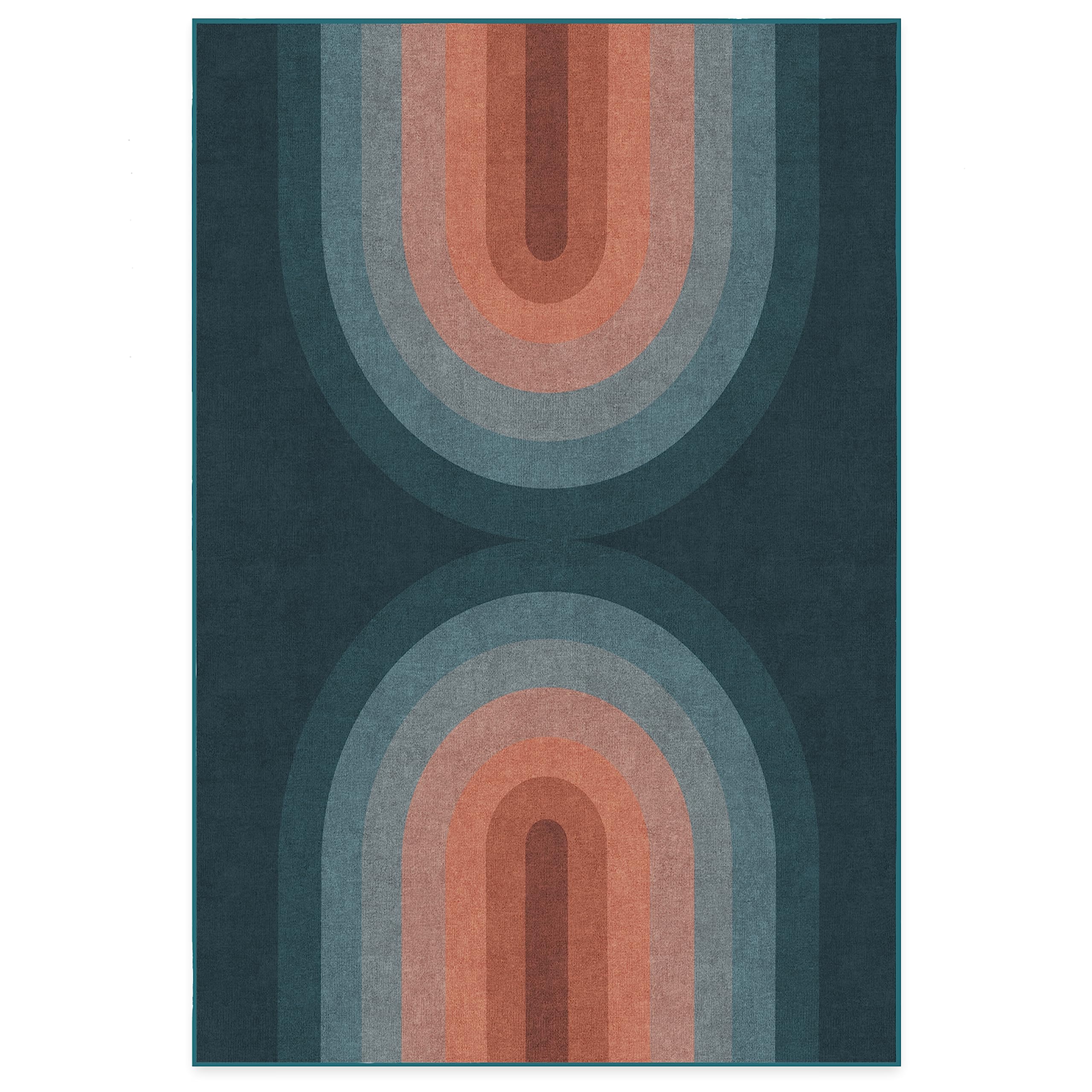 Ruggable Washable 6x9 Area Rug - Absida Teal | Premium Non-Slip Rug for Living Room, Bedroom, Kitchen, Office & Classroom | Waterproof & Machine Washable with Gripper Pad | Perfect for High Traffic Areas & Pet-Friendly Homes