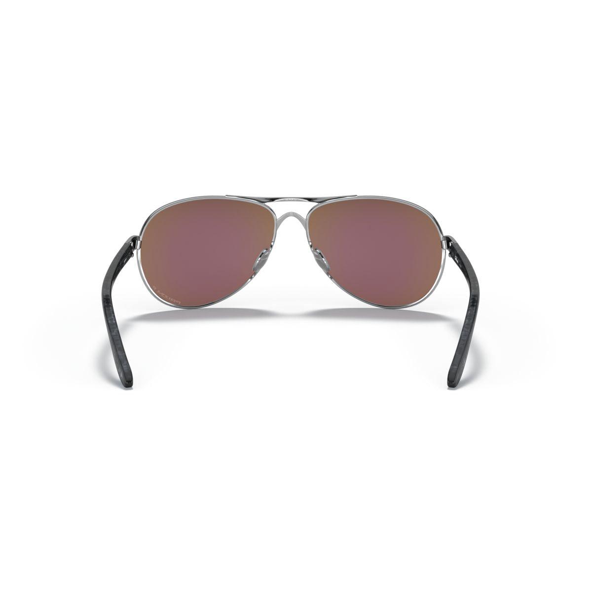 Oakley Feedback Polished Chrome/Prizm Sapphire Polarized Sunglasses 0OO4079 407933 - UV Protection, Stylish & Durable for Outdoor Sports & Driving