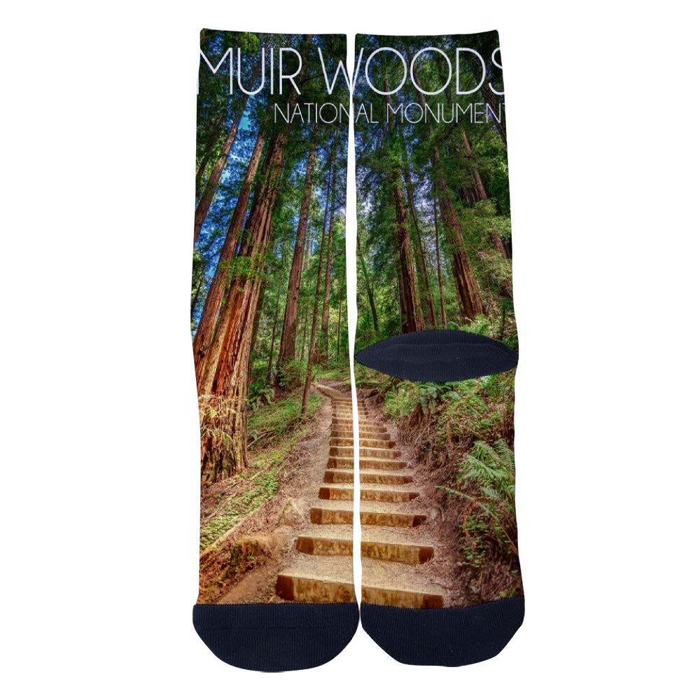**Muir Woods National Monument Socks - Custom Travel Crew Socks for Men & Women - Comfortable Casual Hiking & Outdoor Socks for California Adventures**    (Note: This optimized title includes keywords like 