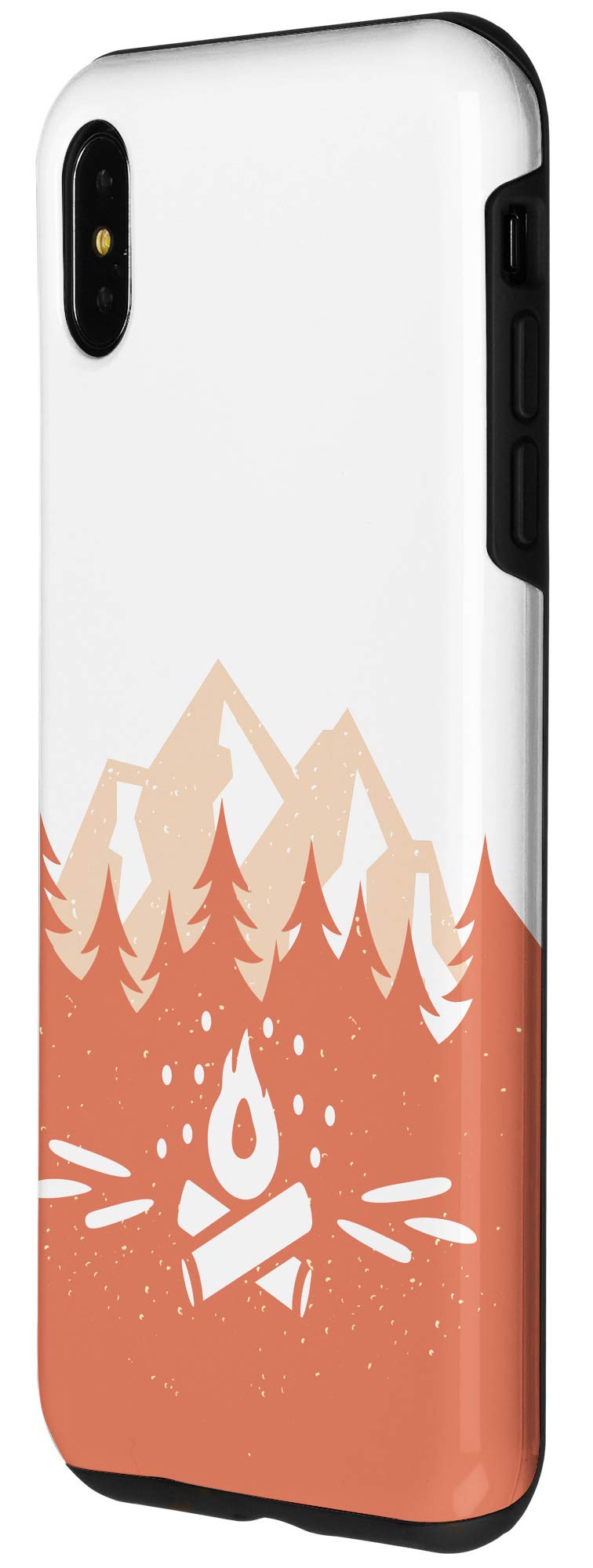 iPhone XS Max Case - Durable Campfire Mountain Design - Shockproof & Scratch-Resistant Phone Cover for Outdoor Camping, Hiking & Travel