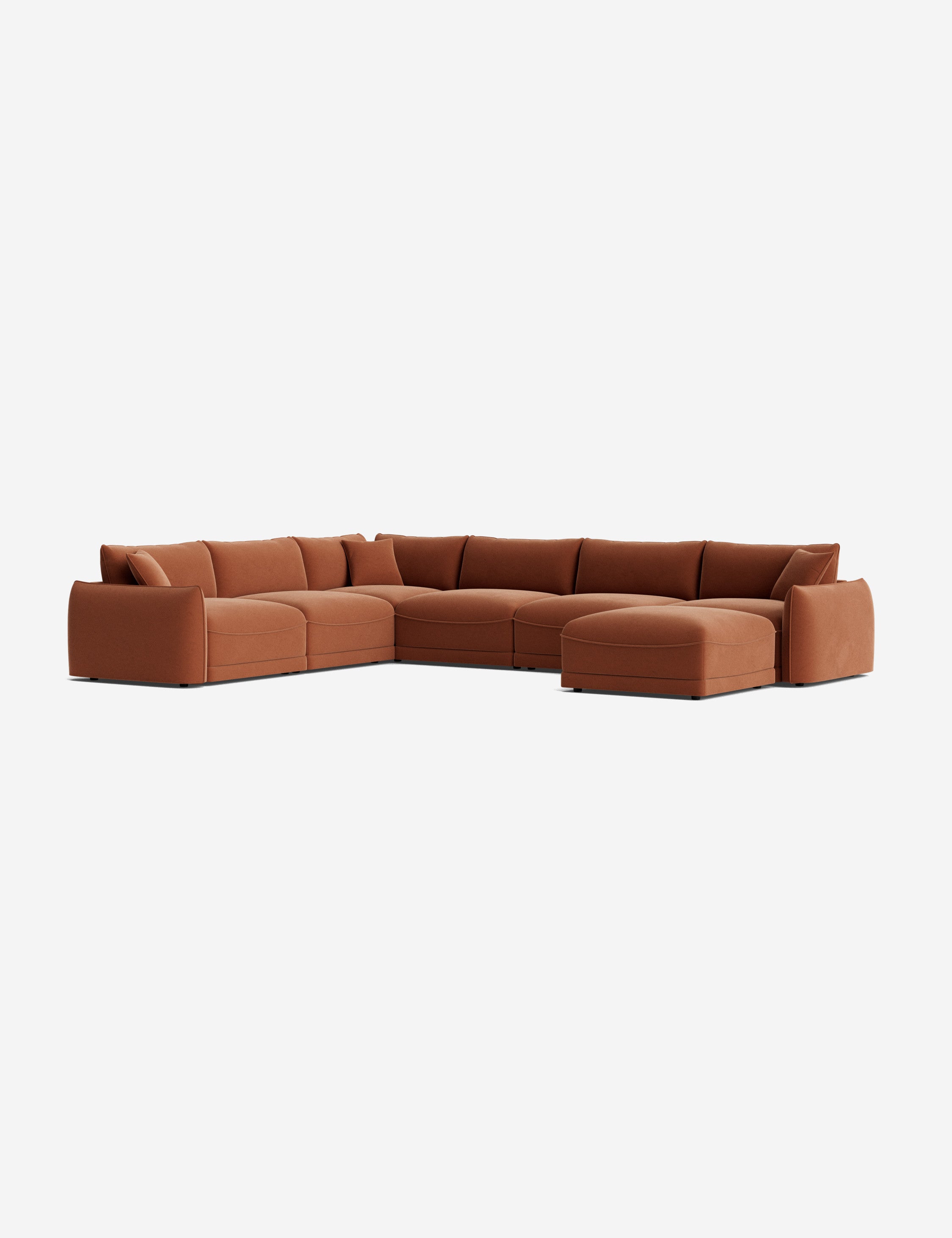 Balmer Modular Corner Sectional Sofa with Ottoman - Modern L-Shaped Living Room Furniture for Small Spaces | Perfect for Apartments, Condos and Family Gatherings