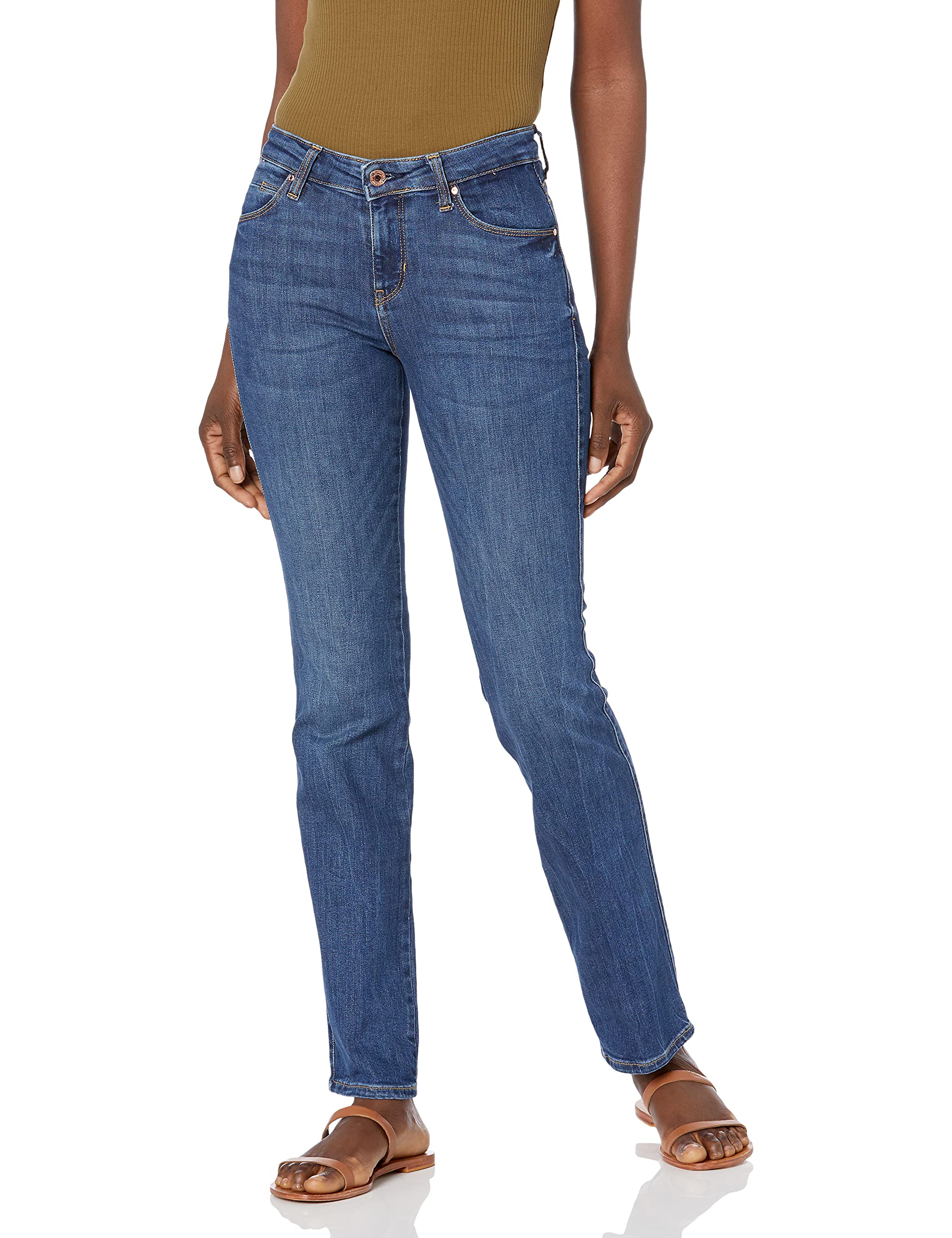 GUESS Women's Sexy High Waist Straight Leg Jeans - Slim Fit Stretch Denim Pants for Casual Wear, Night Out & Everyday Fashion