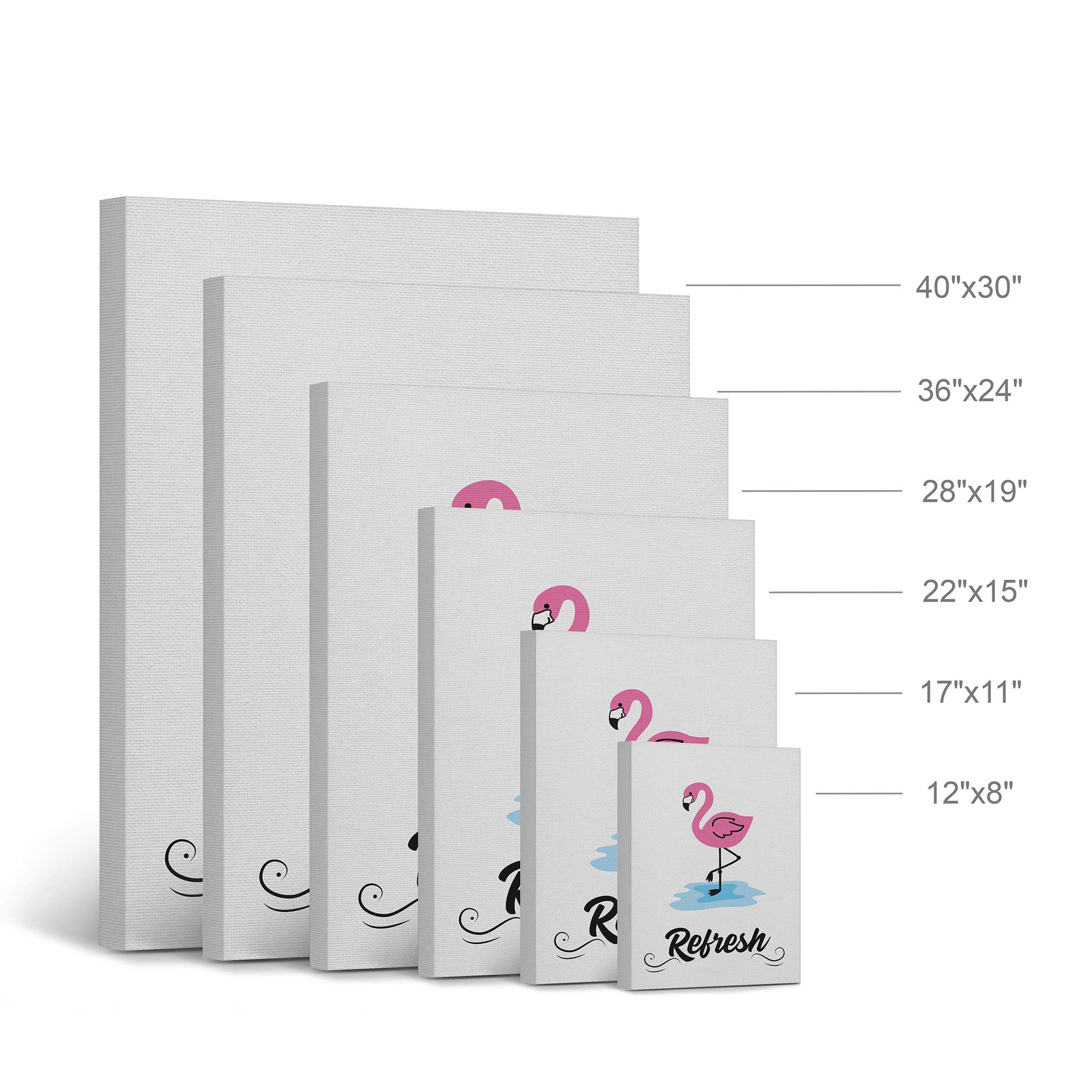 Flamingo Bathroom Wall Art - 12x8 Canvas Print for Home Decor