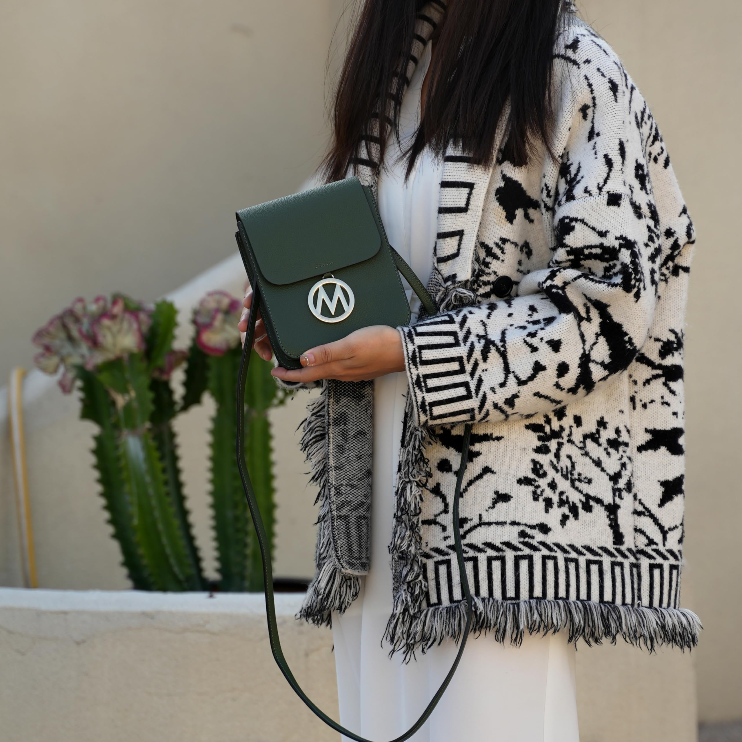 MKF Collection Vegan Leather Small Crossbody Bag for Women - Stylish Cell Phone Shoulder Bag by Mia K | Perfect for Everyday Use, Travel, and Casual Outings