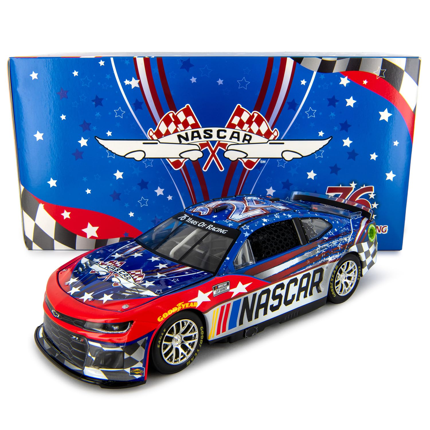 Lionel Racing NASCAR 76 Years of Racing 2024 Diecast Car 1:24 Scale Collectible Model - Perfect for Display, Racing Enthusiasts & Gift Giving
